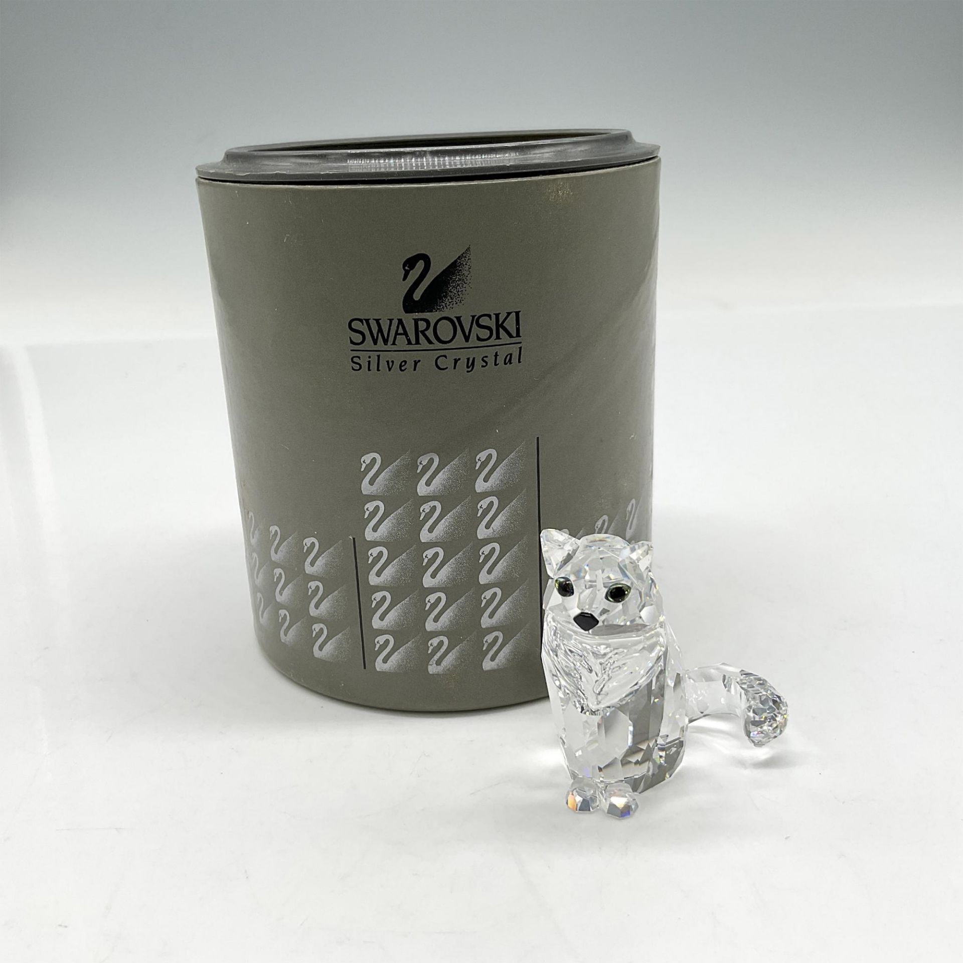 Swarovski Silver Crystal Figurine, Sitting Cat - Image 4 of 4