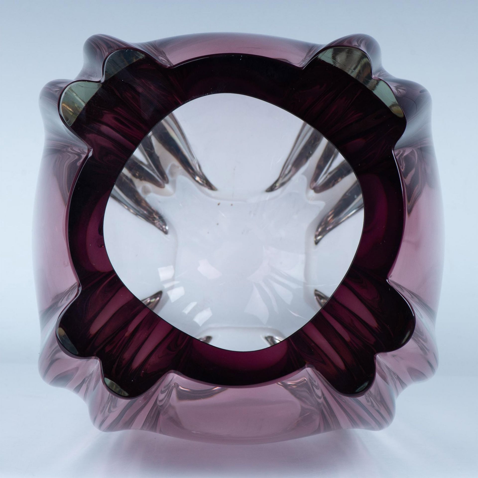 Alfredo Barbini Murano for Oggetti Lavender Crystal Vase - Bild 3 aus 6