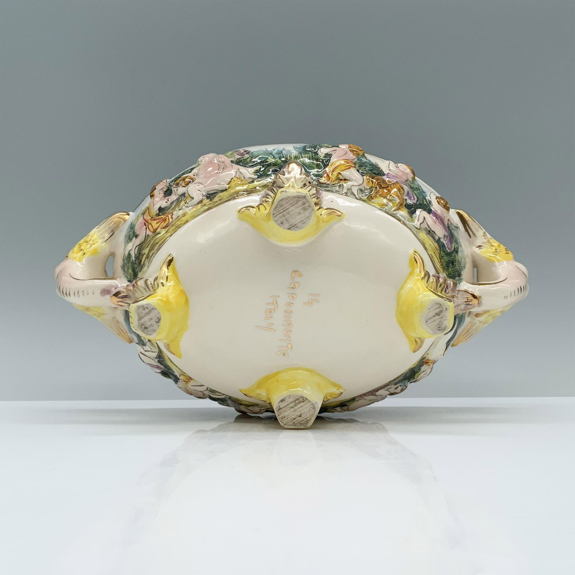 Capodimonte Porcelain Handled Serving Dish and Lid - Image 3 of 3