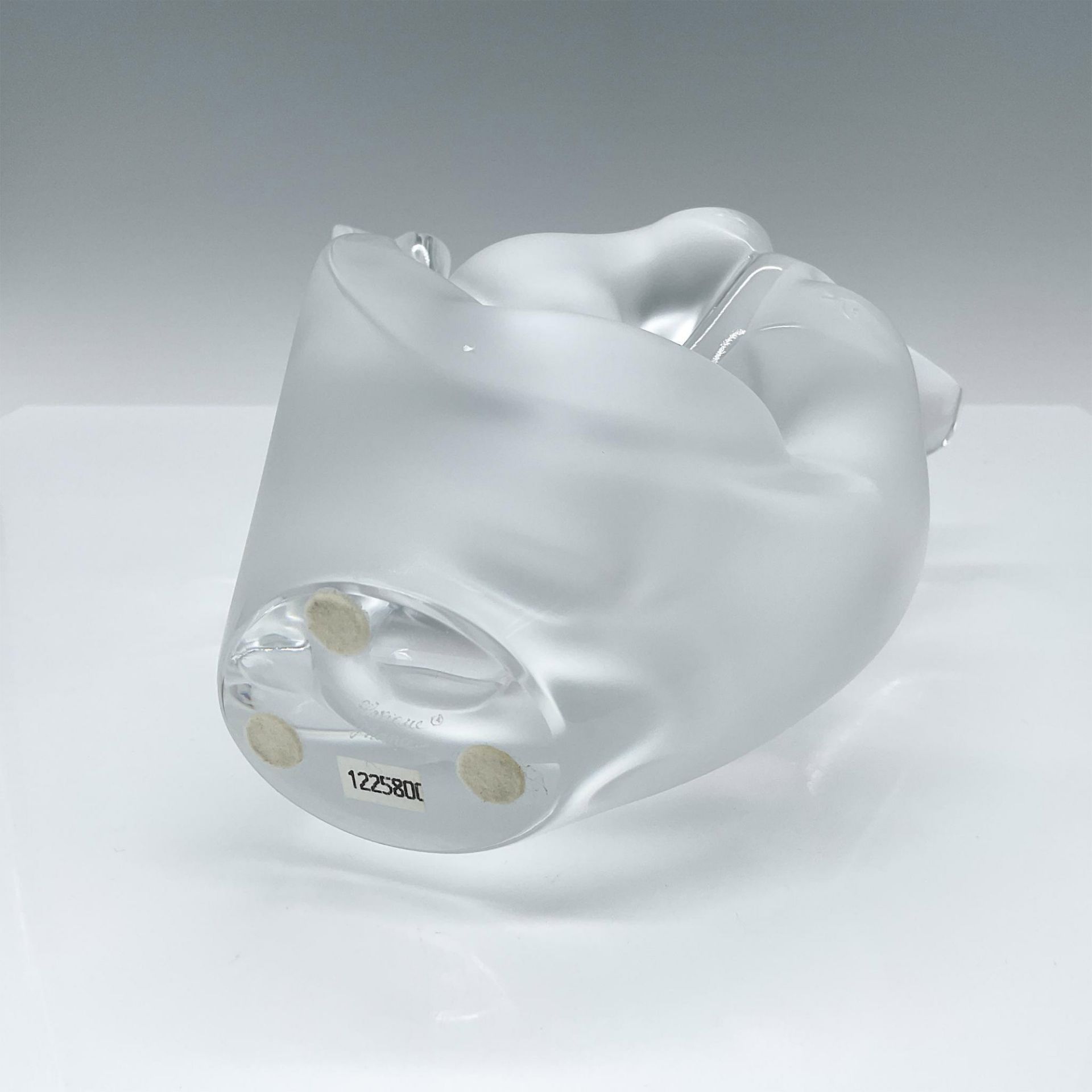 Lalique Crystal Flower Vase with Frog, Dove Pair, Sylvie - Bild 4 aus 4