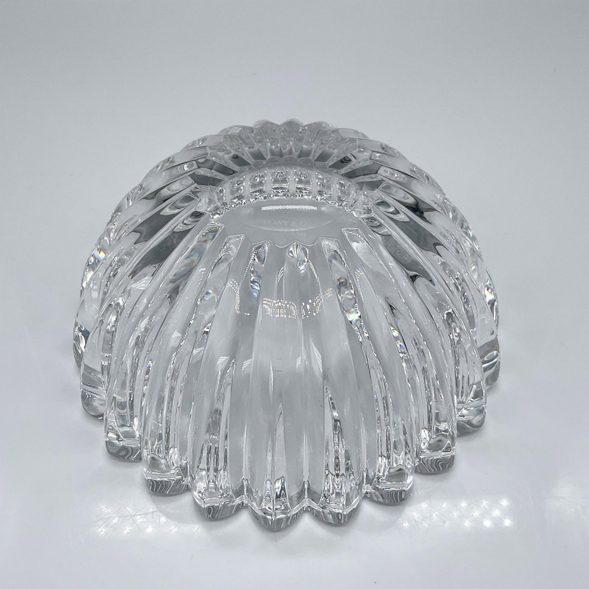 Tiffany & Co. Heart Ribbed Crystal Bowl - Image 3 of 3