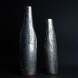 2pc Modern Metal Vases