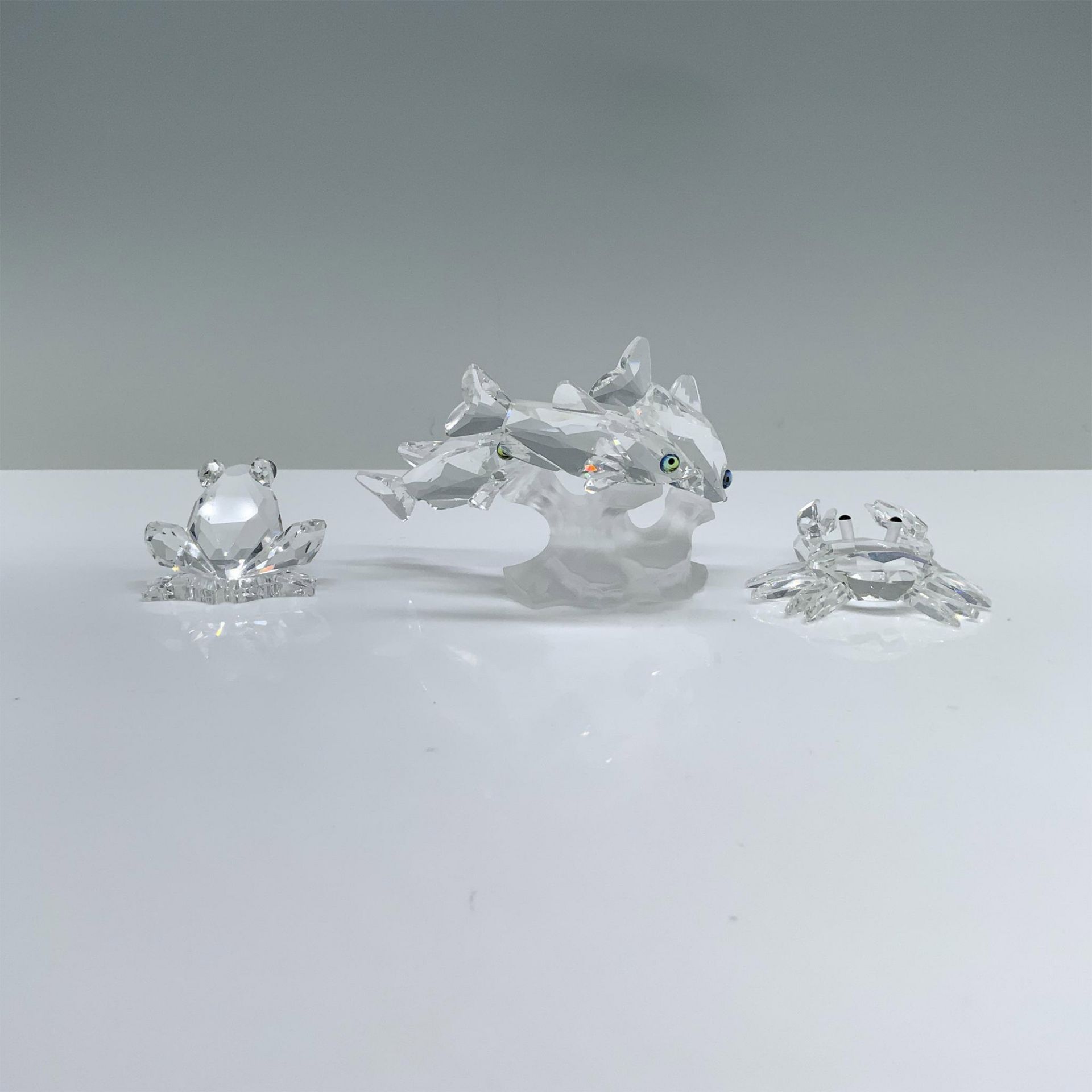 3pc Swarovski Crystal Figurines, Aquatic Animal Motif - Image 2 of 3