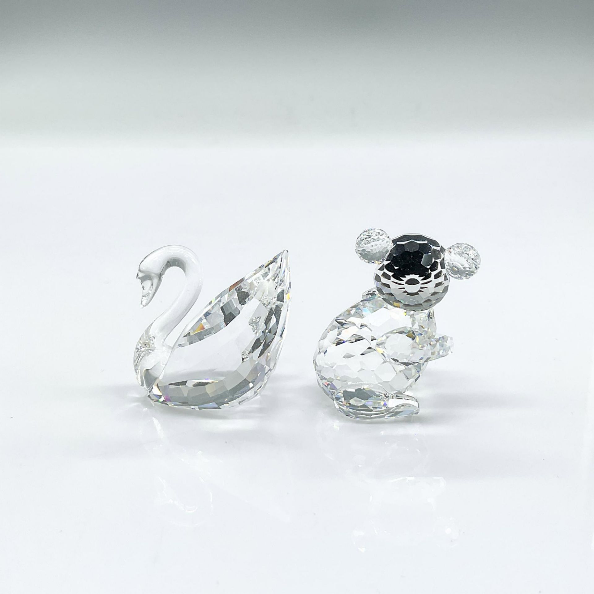 2pc Swarovski Silver Crystal Figurines, Koala and Swan - Image 2 of 3