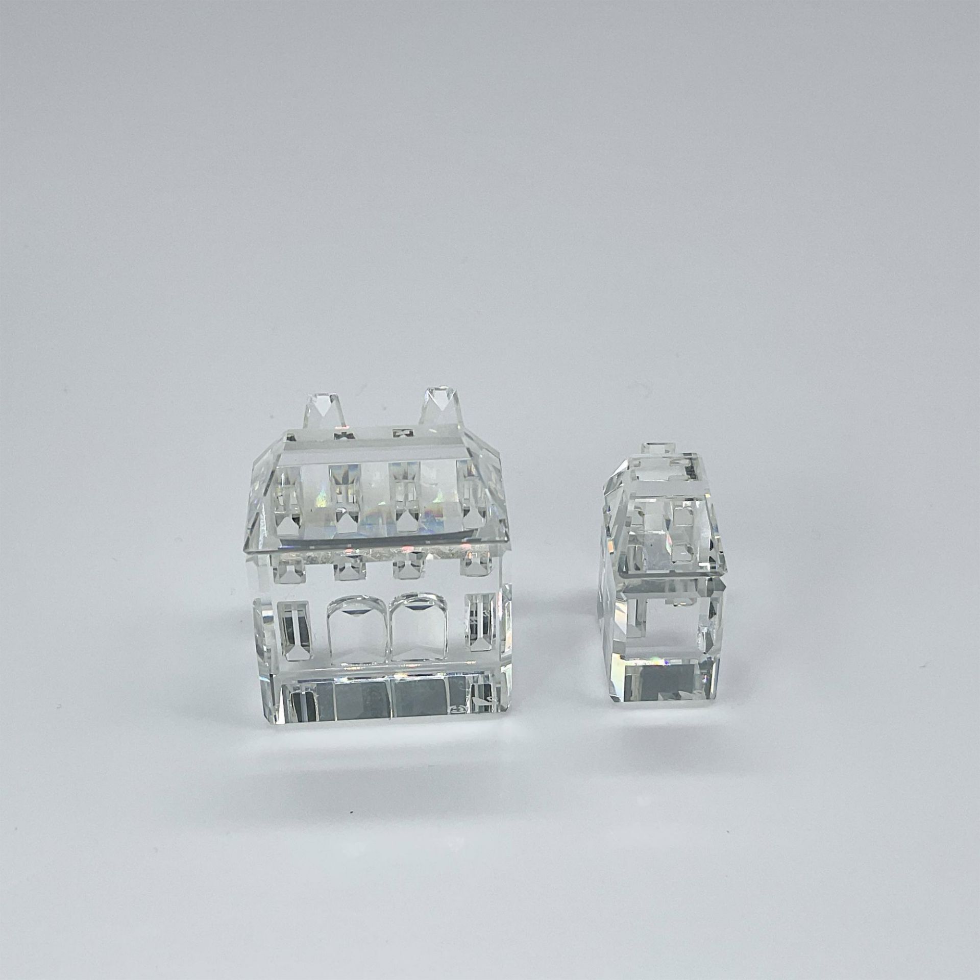 2pc Swarovski Silver Crystal Figurines, City Houses - Bild 2 aus 4