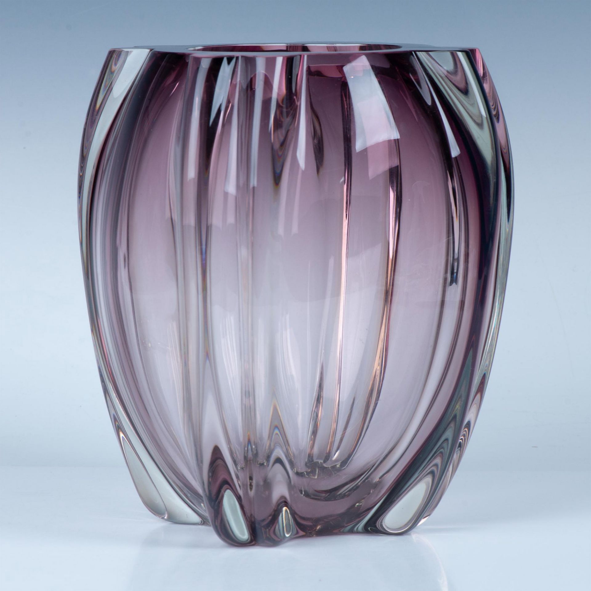 Alfredo Barbini Murano for Oggetti Lavender Crystal Vase - Bild 2 aus 6