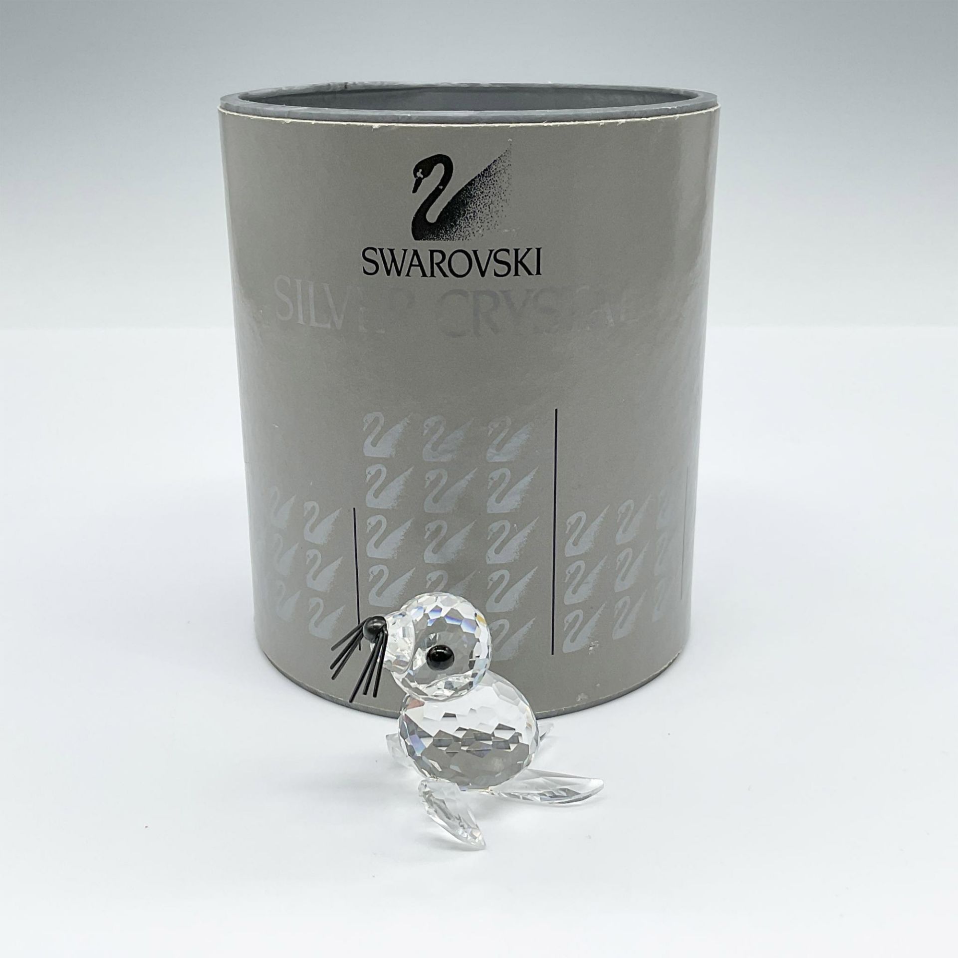 Swarovski Silver Crystal Figurine Baby Seal w/Black Whiskers - Image 4 of 4