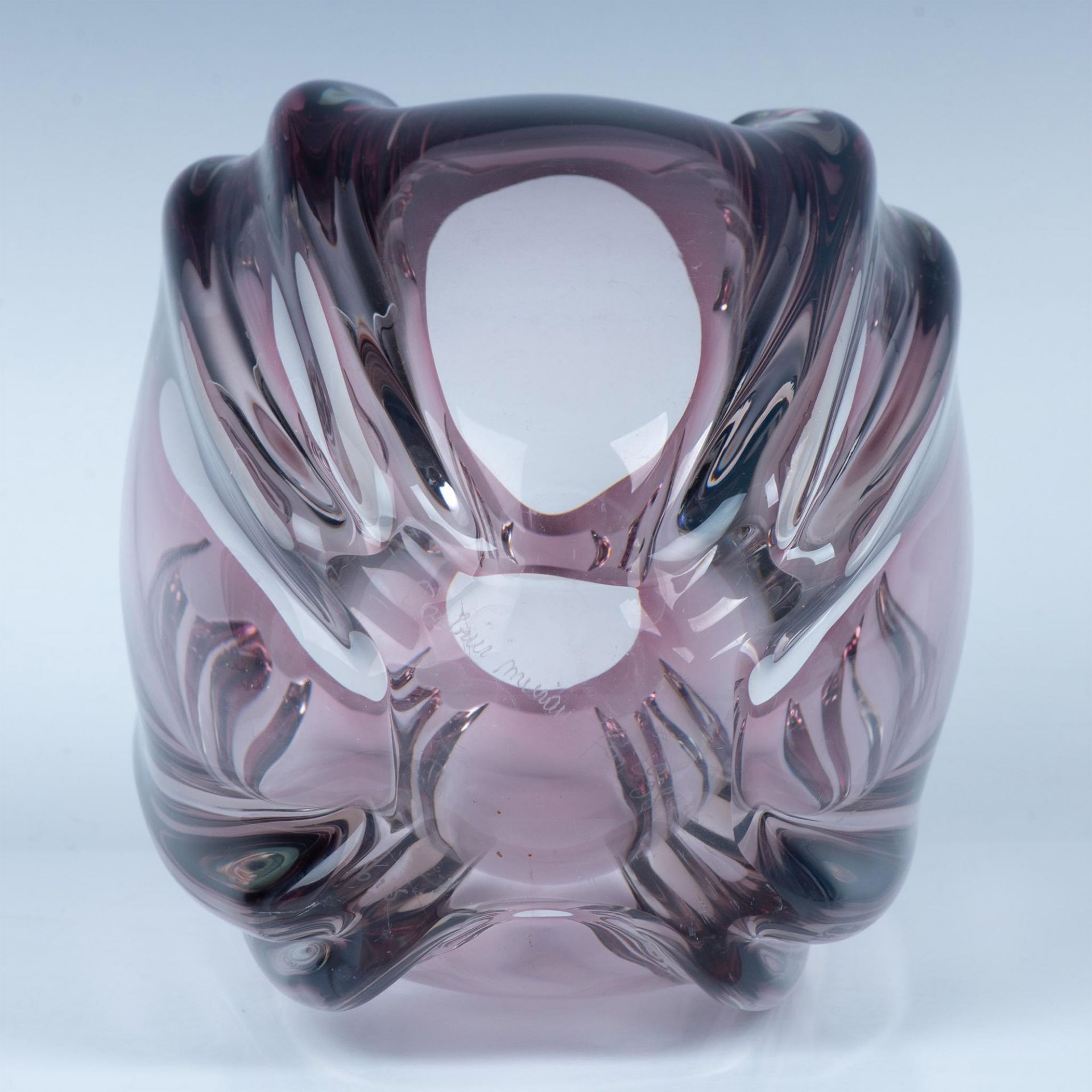 Alfredo Barbini Murano for Oggetti Lavender Crystal Vase - Bild 4 aus 6
