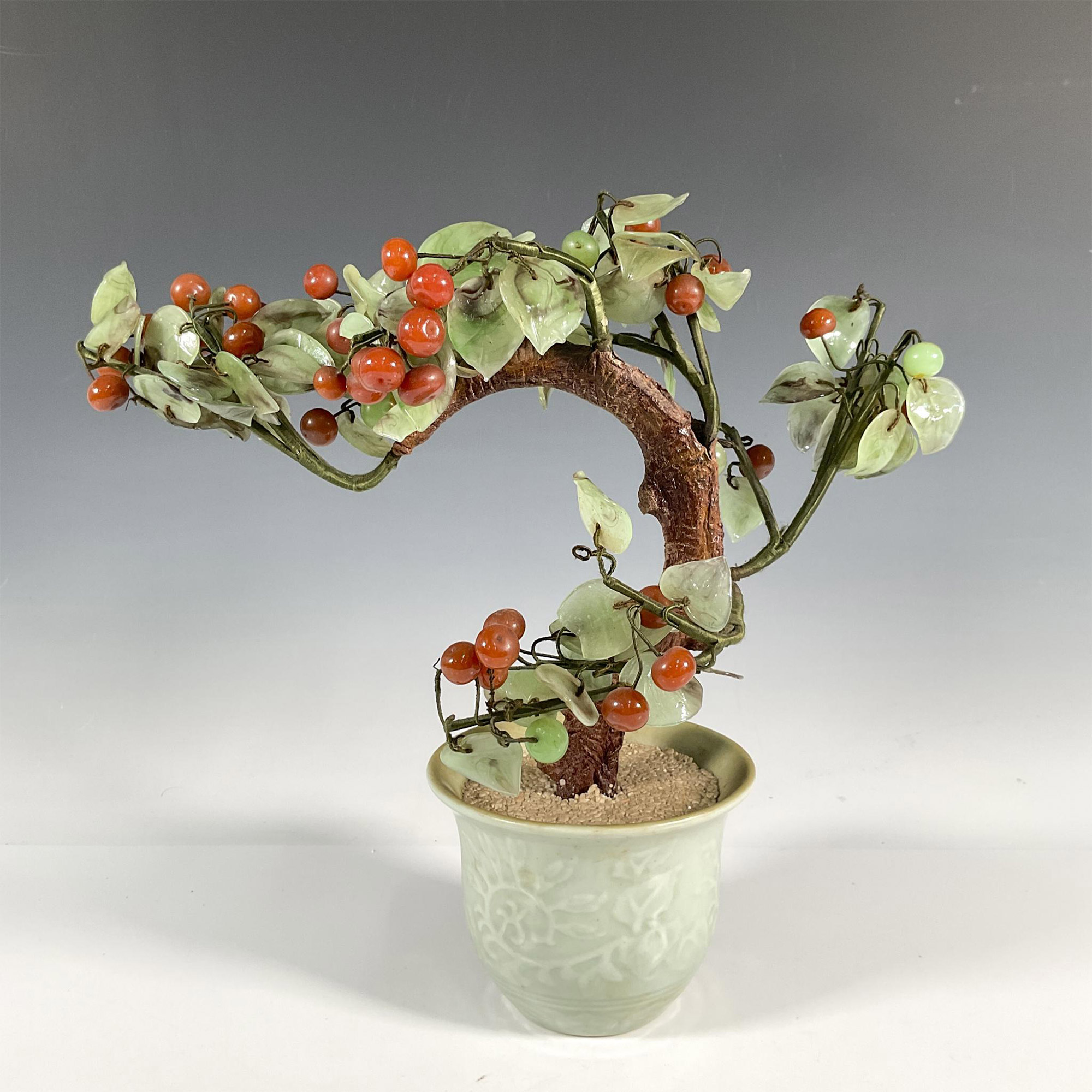 Chinese Semi Precious Stone Tree - Image 2 of 2