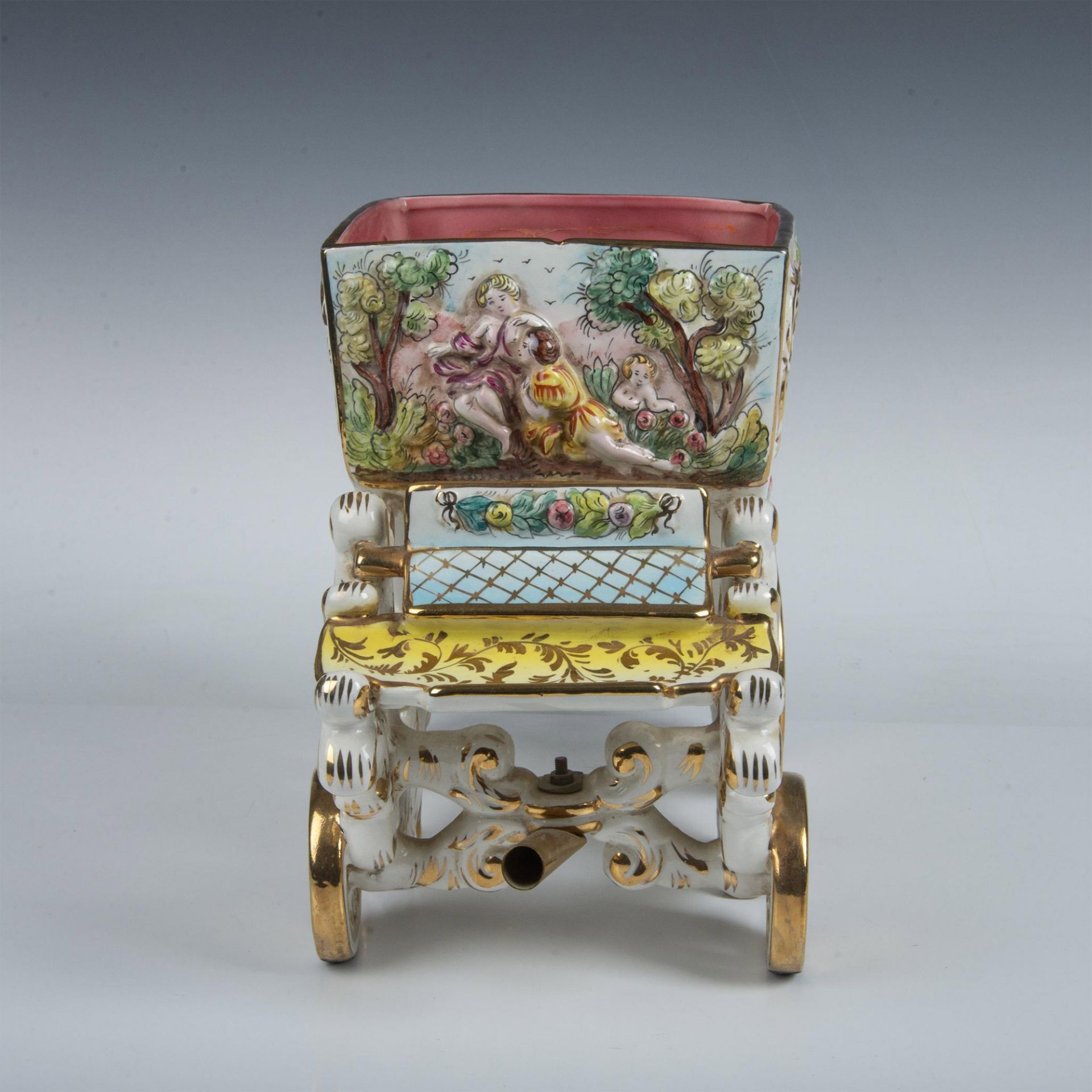 Capodimonte Hand Painted Porcelain Princess Carriage Coach - Image 5 of 8