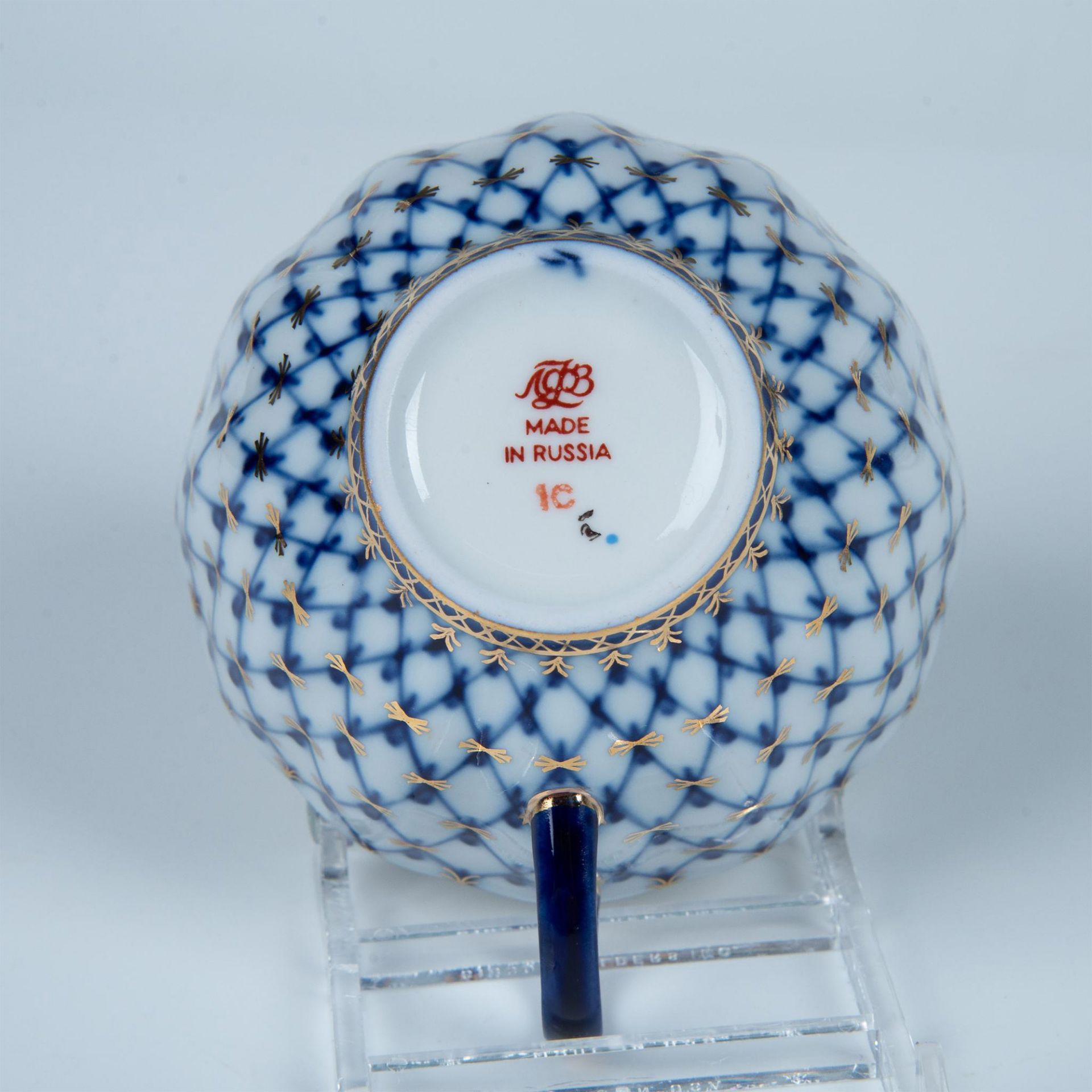 8pc Russian Lomonosov Porcelain Teacups + Saucers - Image 3 of 8