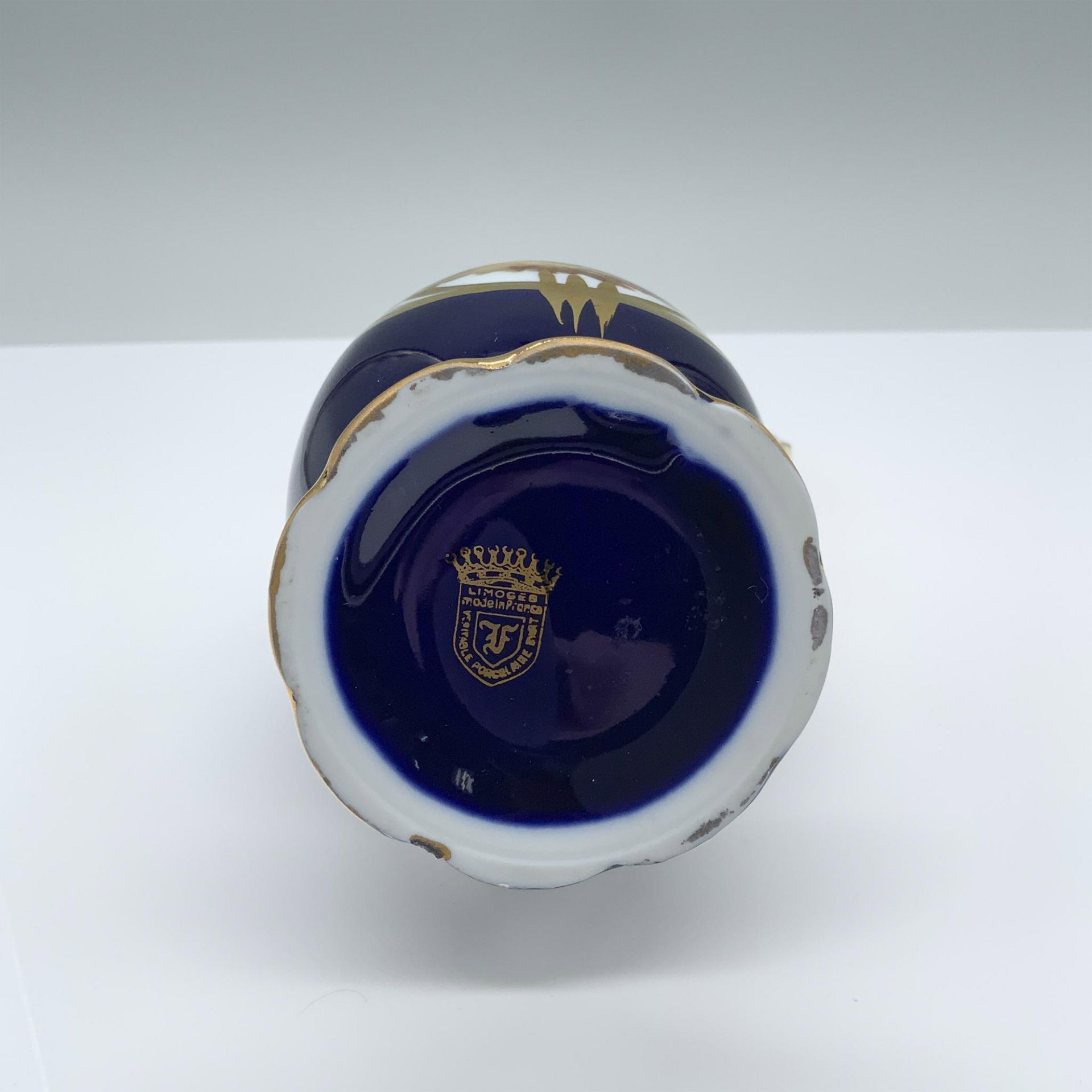 Limoges France Cobalt Blue Fragonard Pitcher - Image 5 of 5