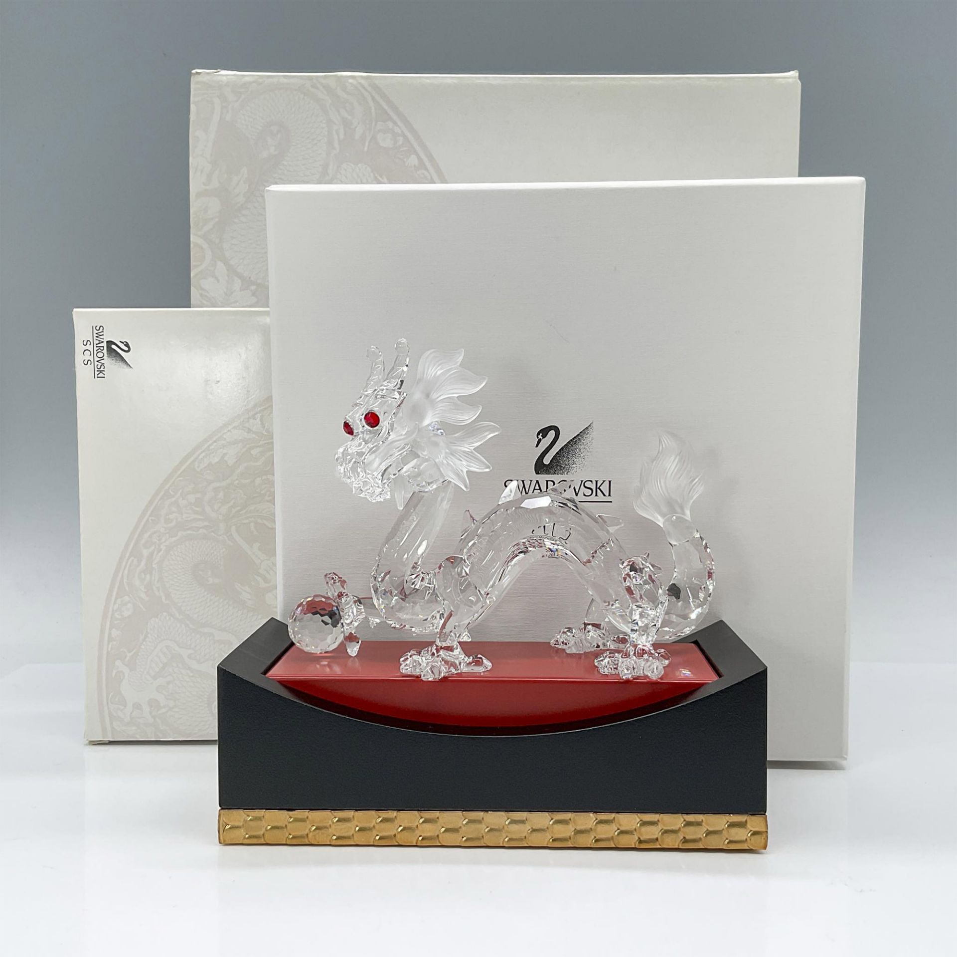 Swarovski Crystal Figurine, Zodiac Dragon with Base - Image 4 of 4