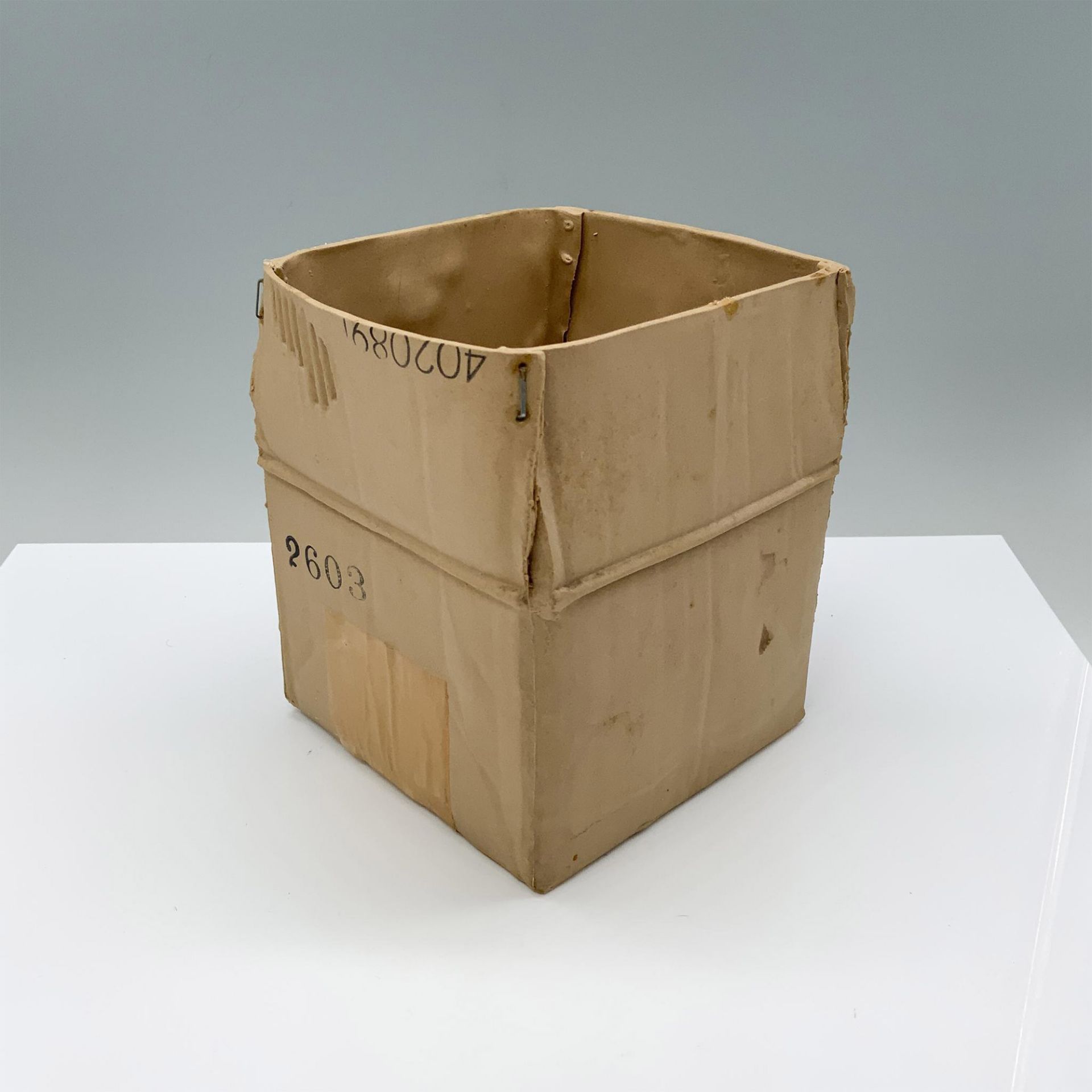 Michel Harvey Postmodern Ceramic Corrugated Box Vase - Image 2 of 3