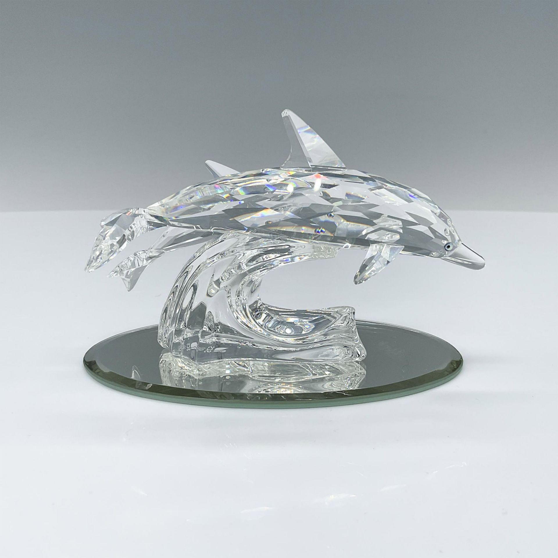 2pc Swarovski Silver Crystal Figurines, Lead Me Dolphins - Image 2 of 4