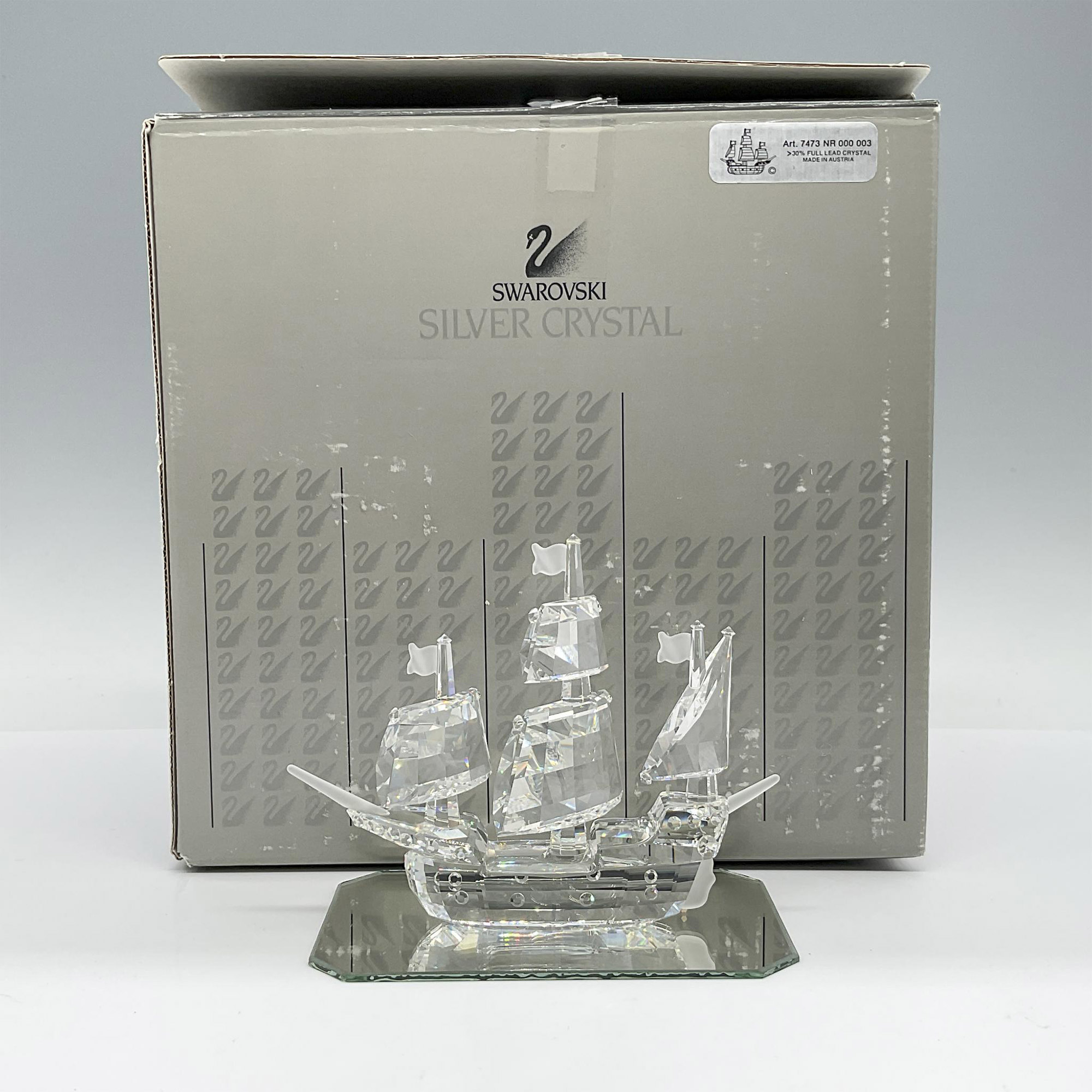 Swarovski Crystal Figurine, Santa Maria Ship + Base - Image 4 of 4