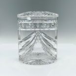 Waterford Crystal Oval Shaped Cookie Jar, Overture Pattern