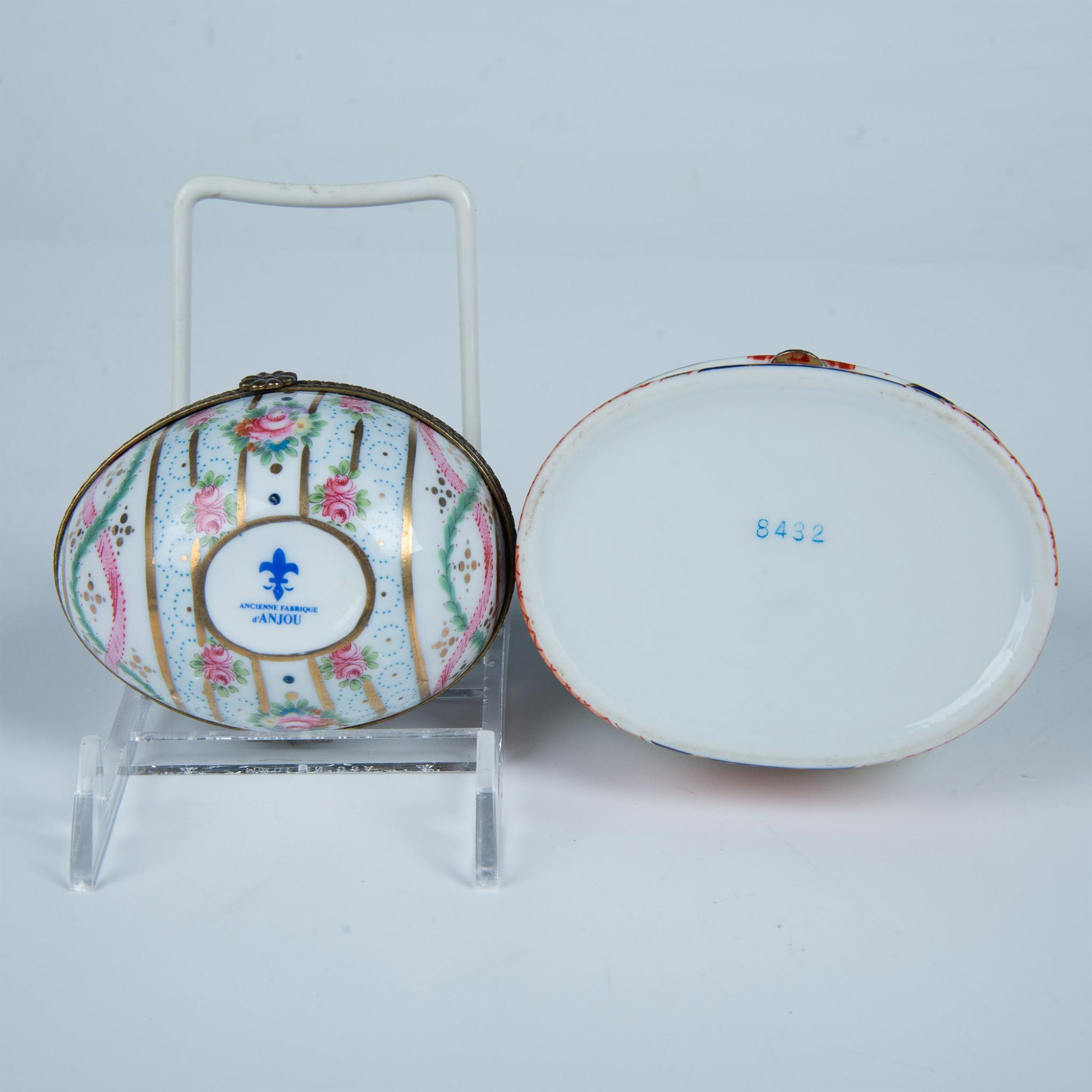 2pc Porcelain Keepsake Boxes, Sadek + Ancienne Fabrique - Bild 6 aus 6