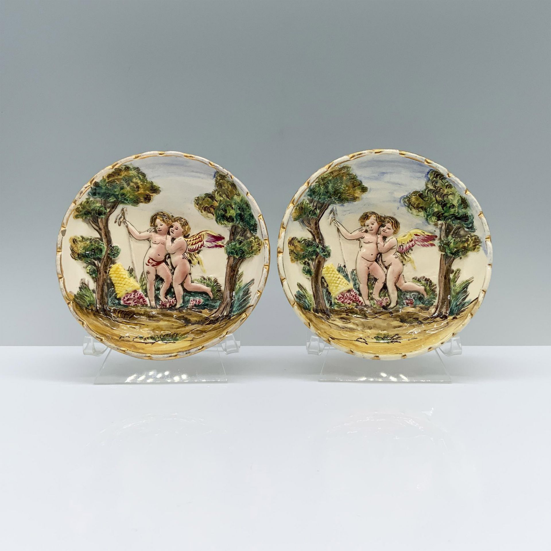 2pc Italian Capodimonte Style Bowls - Bild 2 aus 3