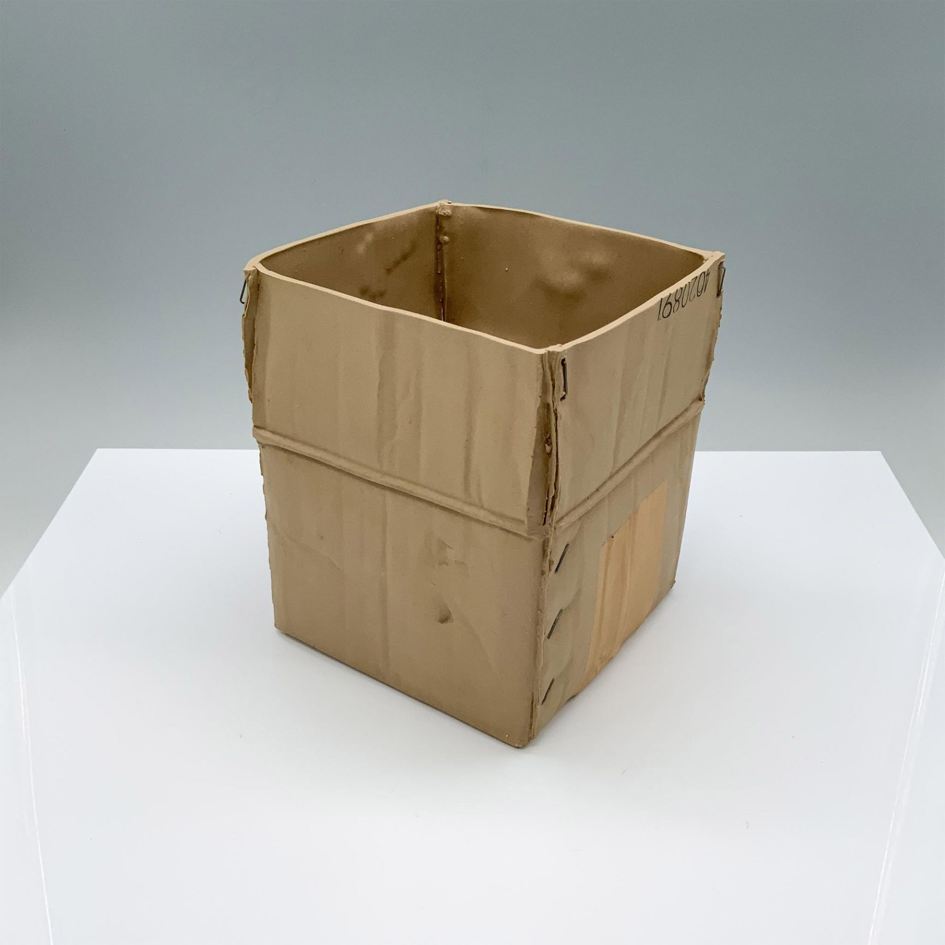 Michel Harvey Postmodern Ceramic Corrugated Box Vase - Image 2 of 3