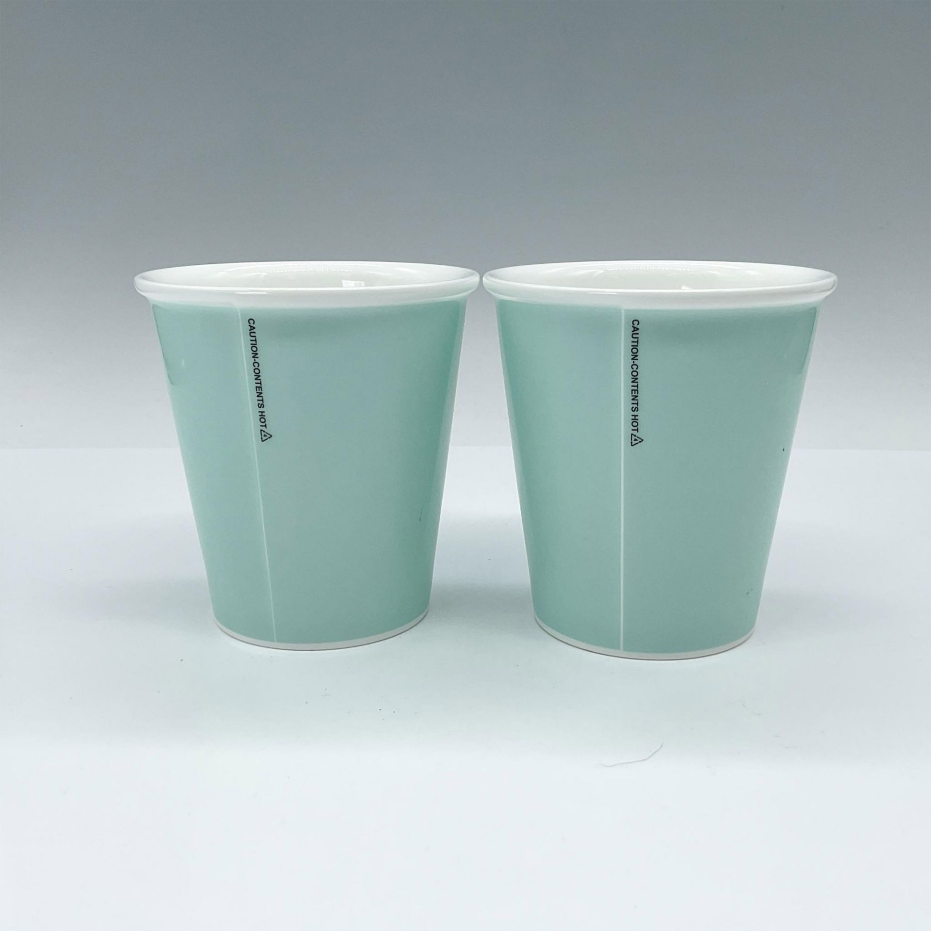 Pair of Bone China Tiffany & Co. Blue Coffee Cups - Image 3 of 4