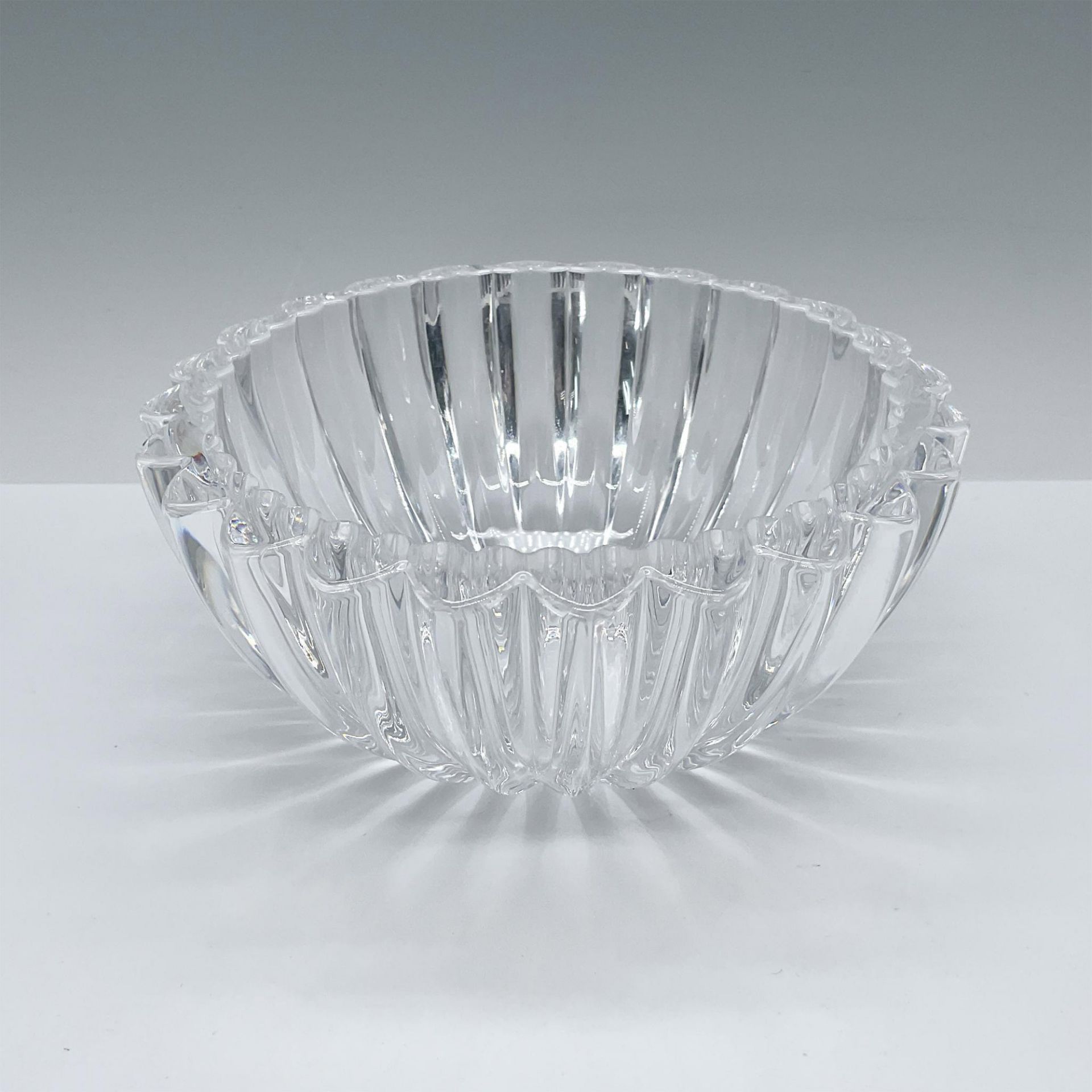 Tiffany & Co. Heart Ribbed Crystal Bowl