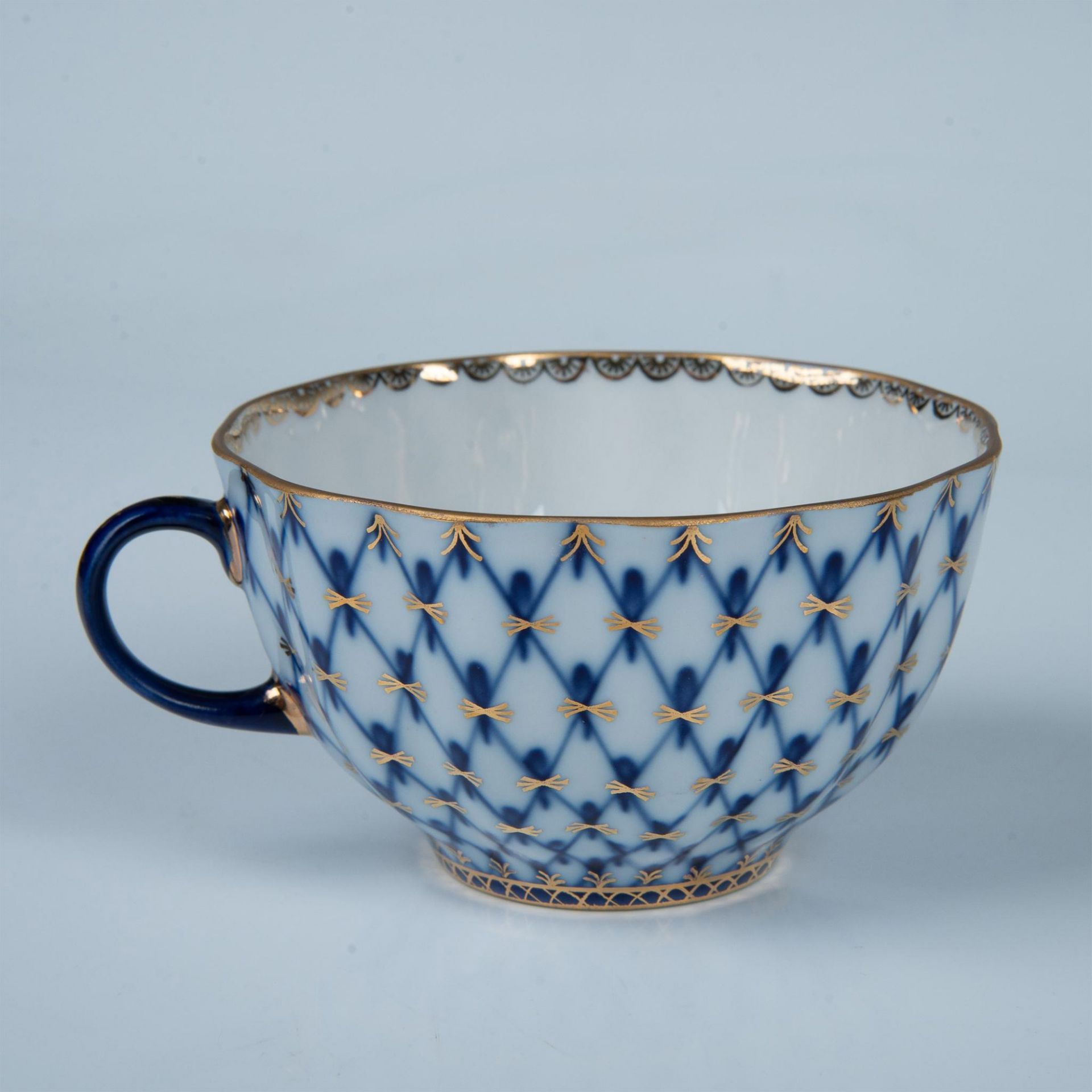 8pc Russian Lomonosov Porcelain Teacups + Saucers - Image 8 of 8