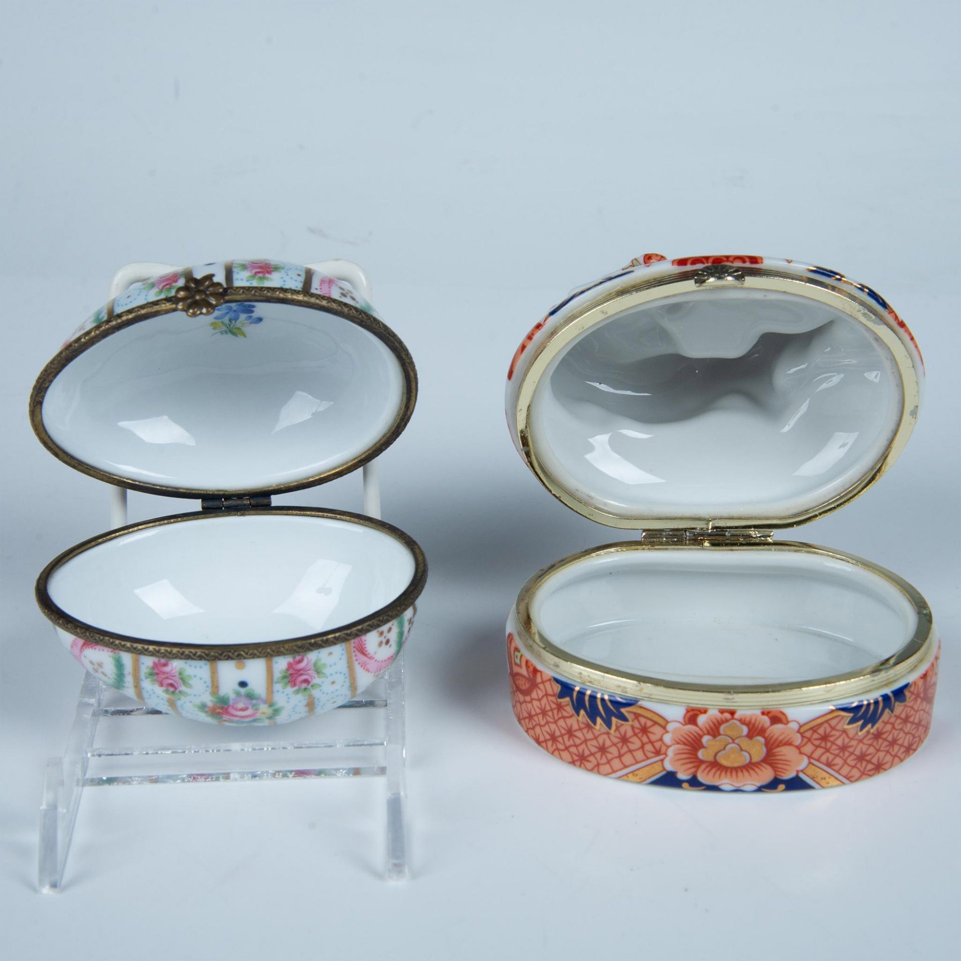 2pc Porcelain Keepsake Boxes, Sadek + Ancienne Fabrique - Image 5 of 6