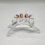 Swarovski Crystal Figurine, Baby Lovebirds