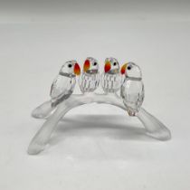 Swarovski Crystal Figurine, Baby Lovebirds