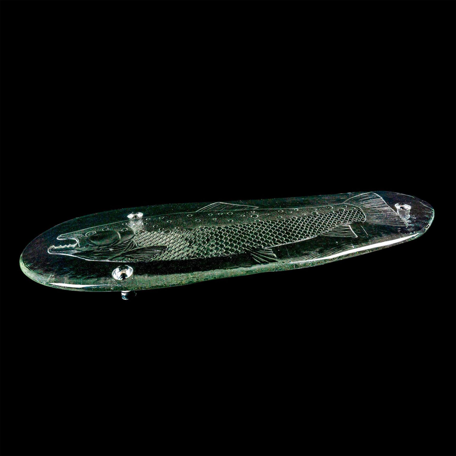 Etched Glass Fish Serving Platter - Image 3 of 3