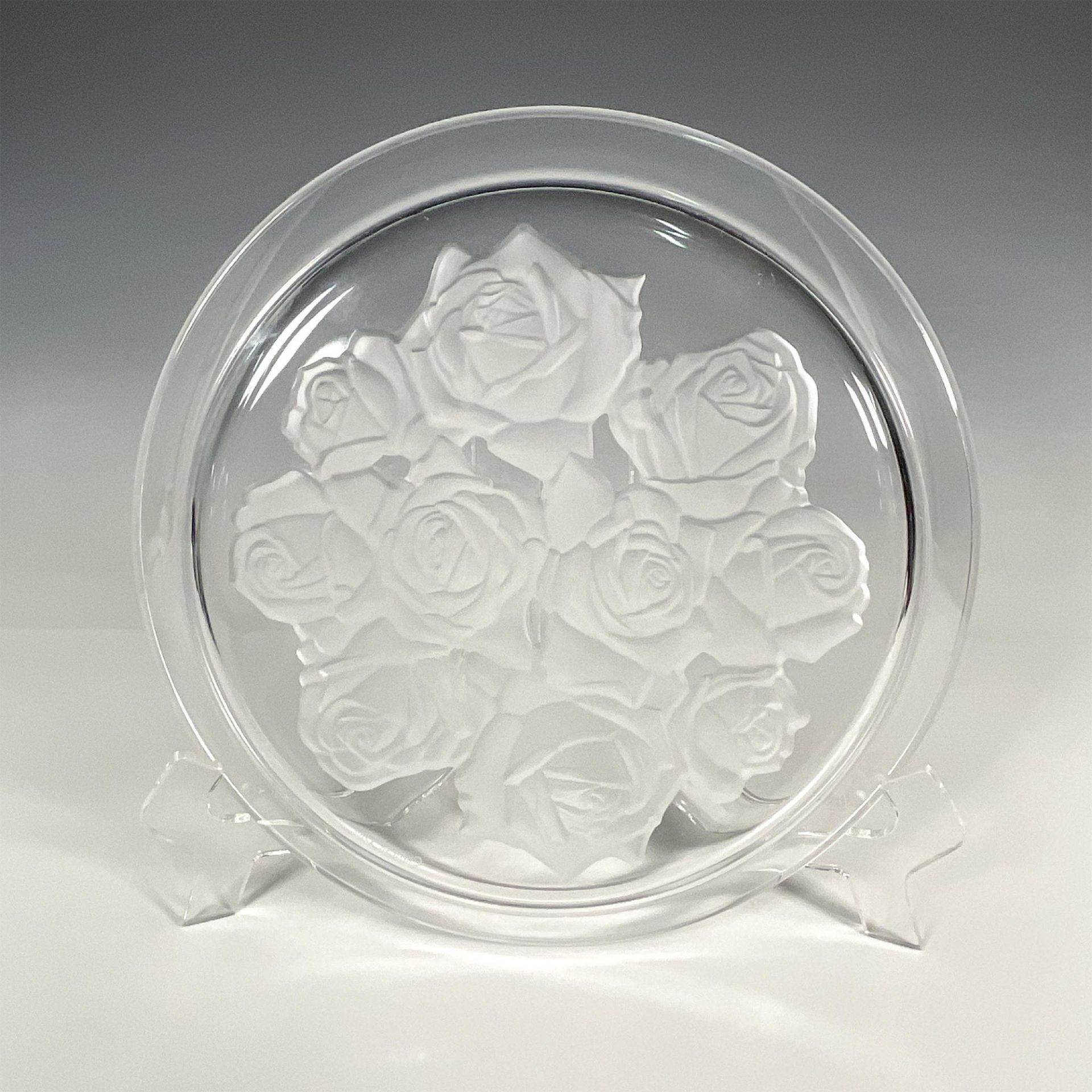 Christian Dior Crystal Centerpiece Bowl, Frosted Roses - Bild 2 aus 3
