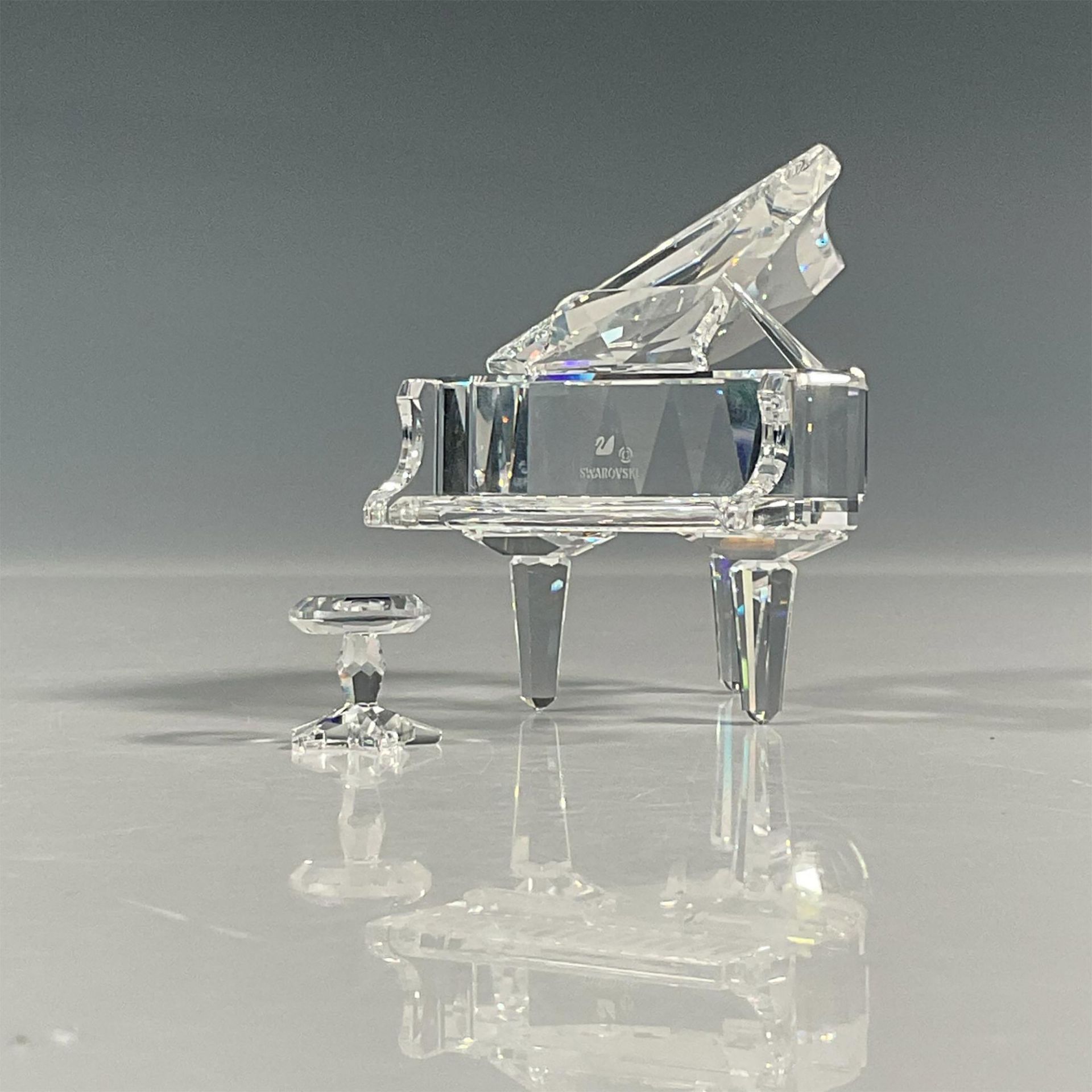 Swarovski Crystal Figurine, Grand Piano with Stool