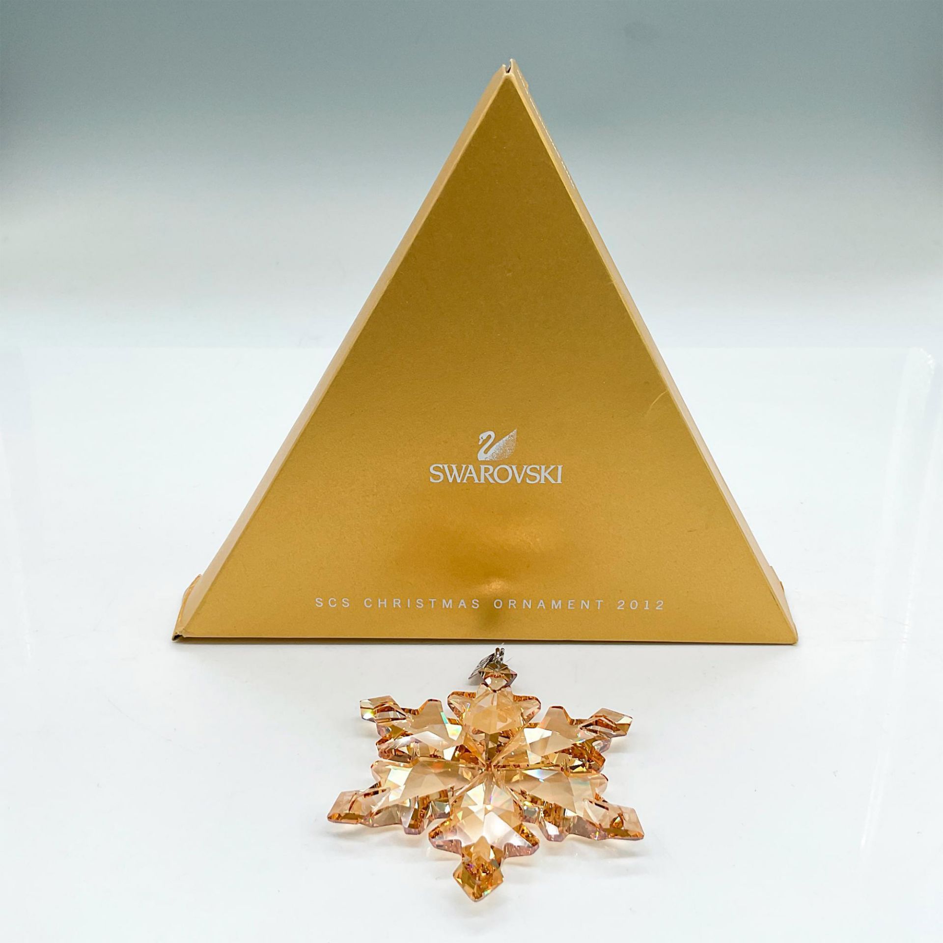 Swarovski Crystal SCS Gold Christmas Ornament 2012 - Image 3 of 3