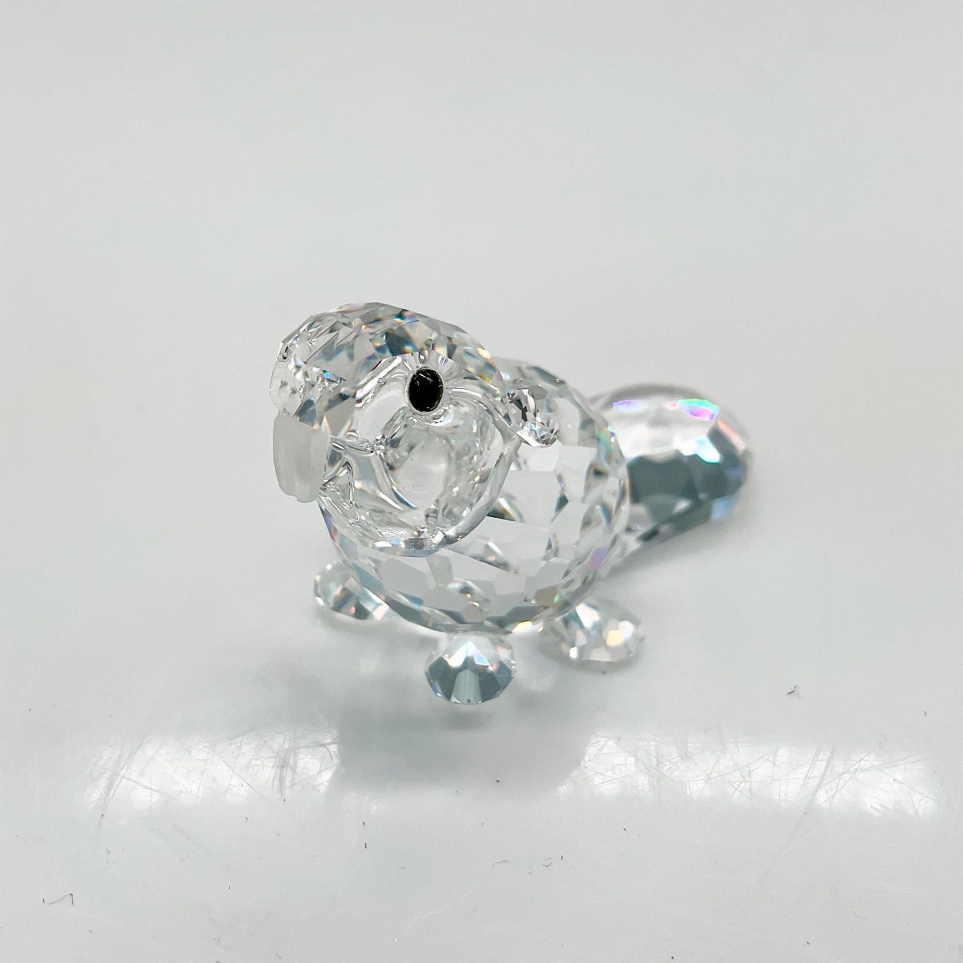 Swarovski Silver Crystal Figurine, Sitting Baby Beaver