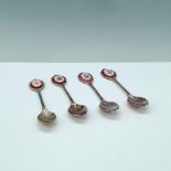 4pc Rose Motif Teaspoons