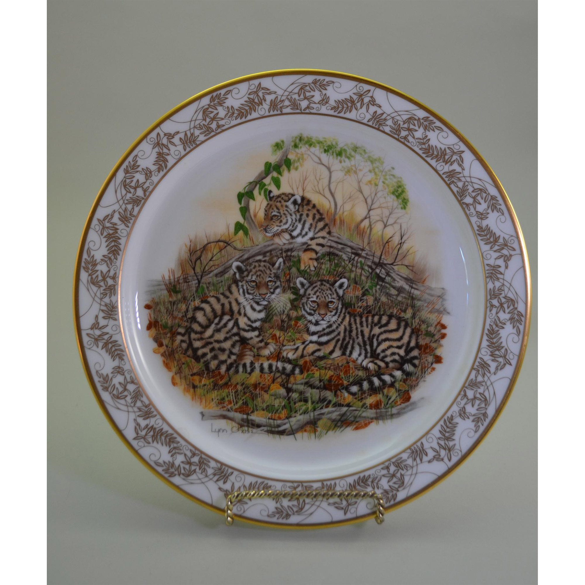 Lenox Lynn Chase Plate Nature'S Nursery "Bengal Tigers"