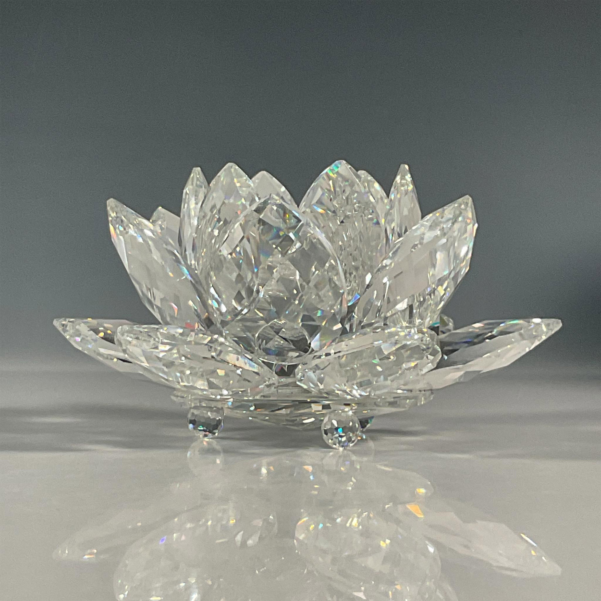 Swarovski Silver Crystal Candle Holder, Waterlily - Image 4 of 5