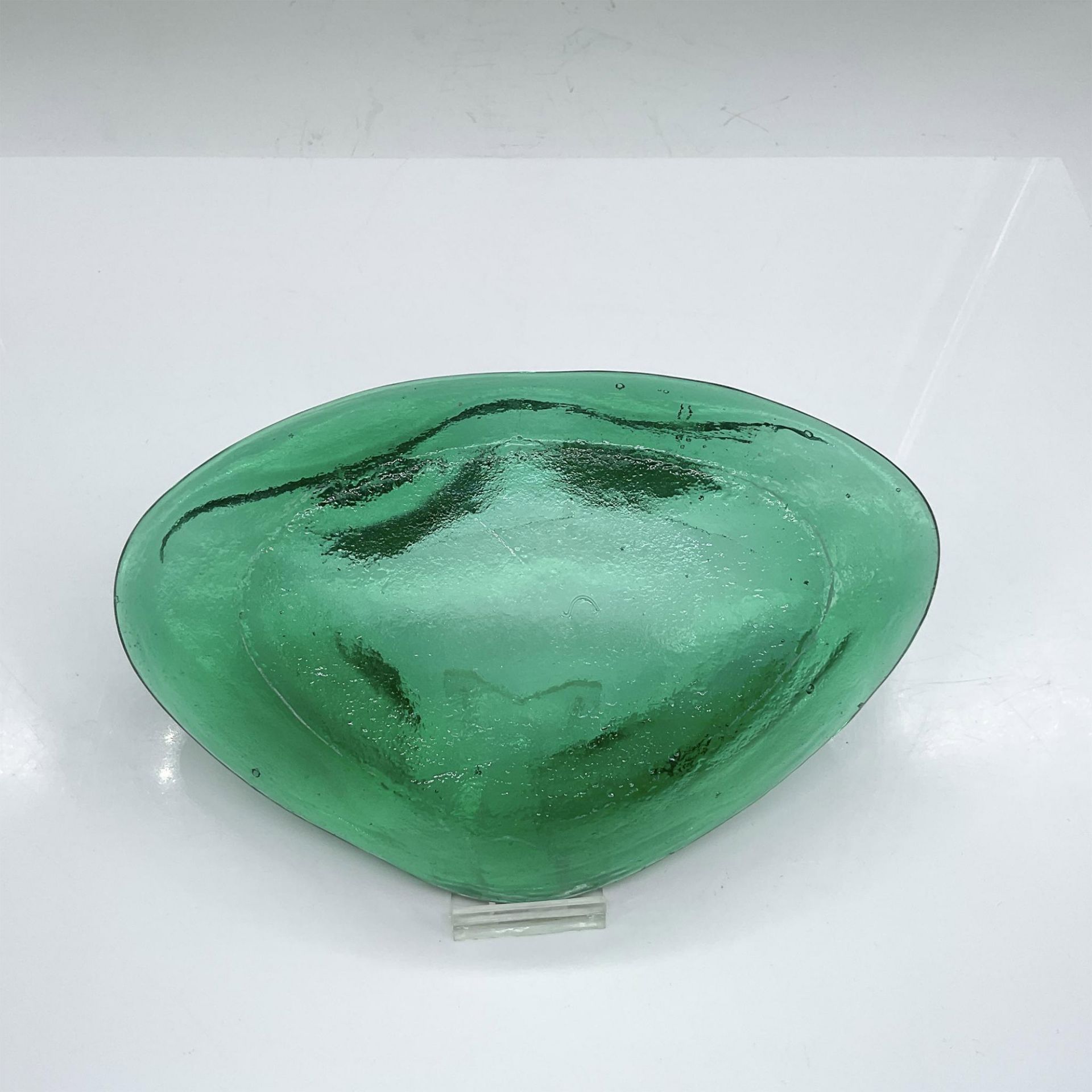 Blenko Glass Green Dish - Bild 2 aus 2