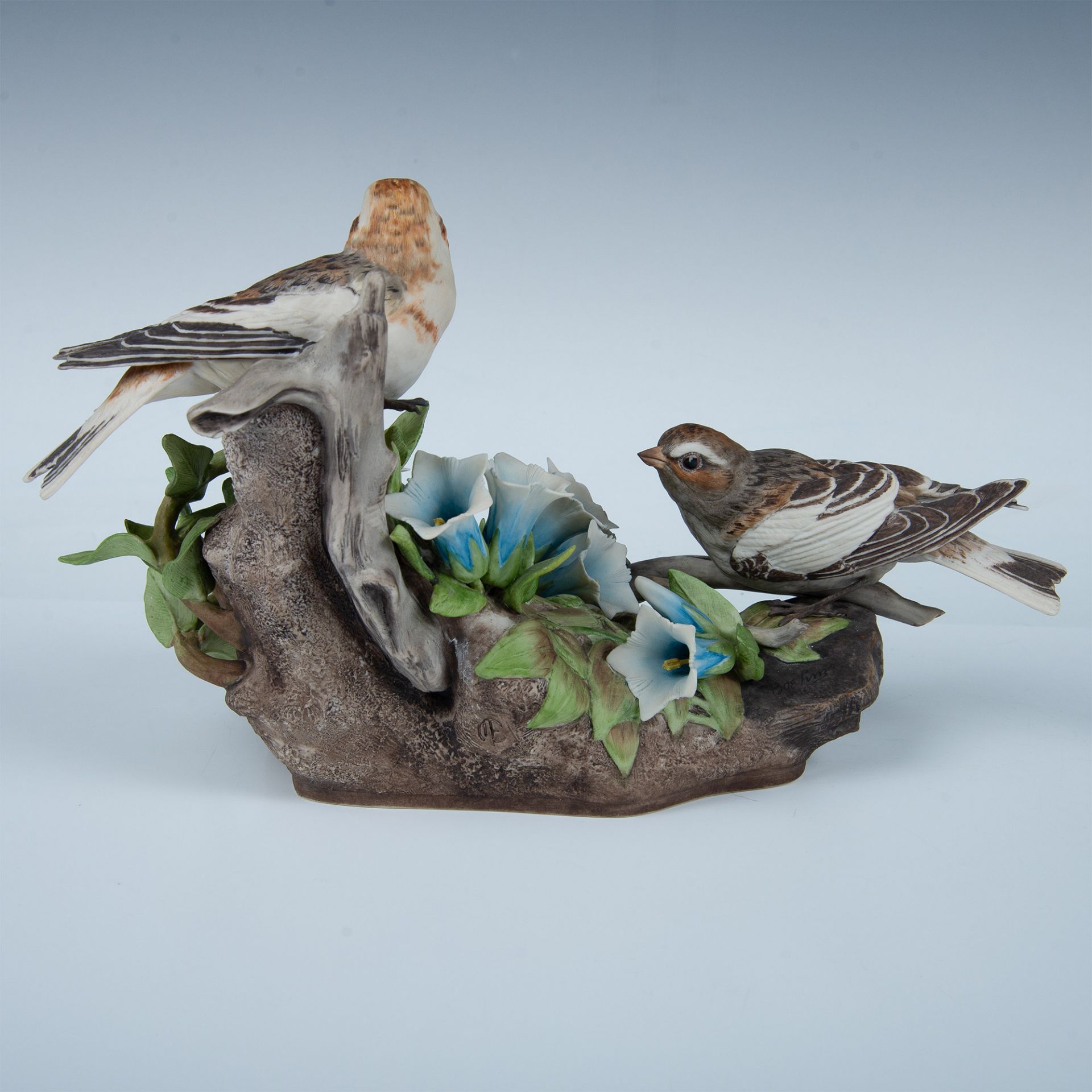 Boehm Porcelain Snow Buntings Bird Figurine, Special Sample Prototype - Image 6 of 9