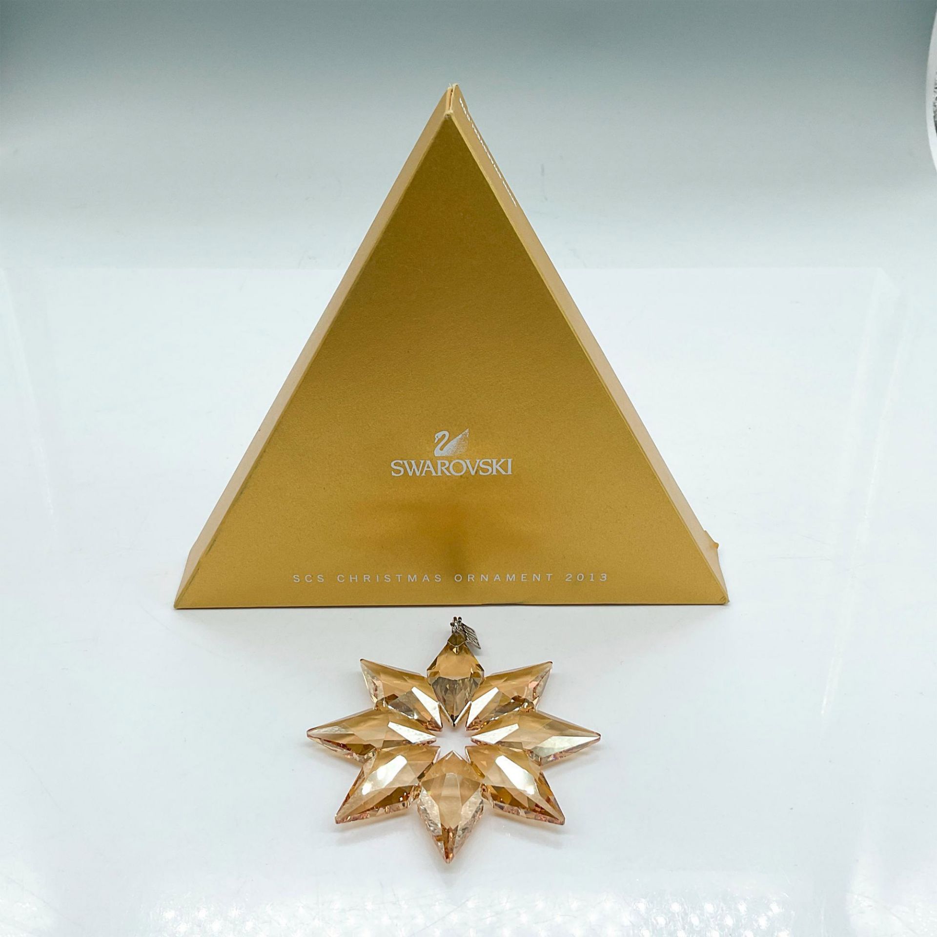 Swarovski Crystal SCS Gold Christmas Ornament 2013 - Image 3 of 3