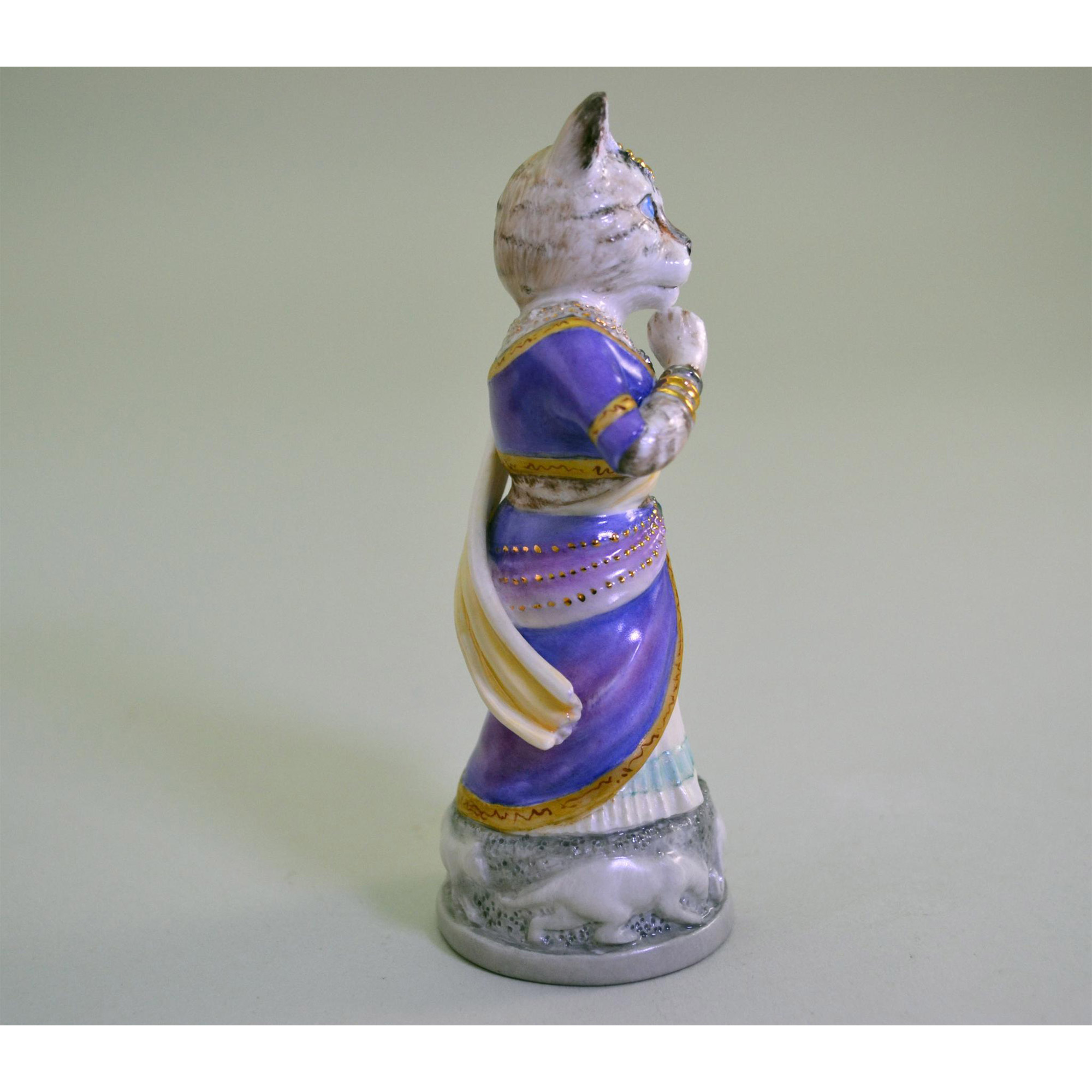 Bronte' Porcelain Clowder Of Cats Collection Bengal Candle Extinguisher - Image 5 of 6