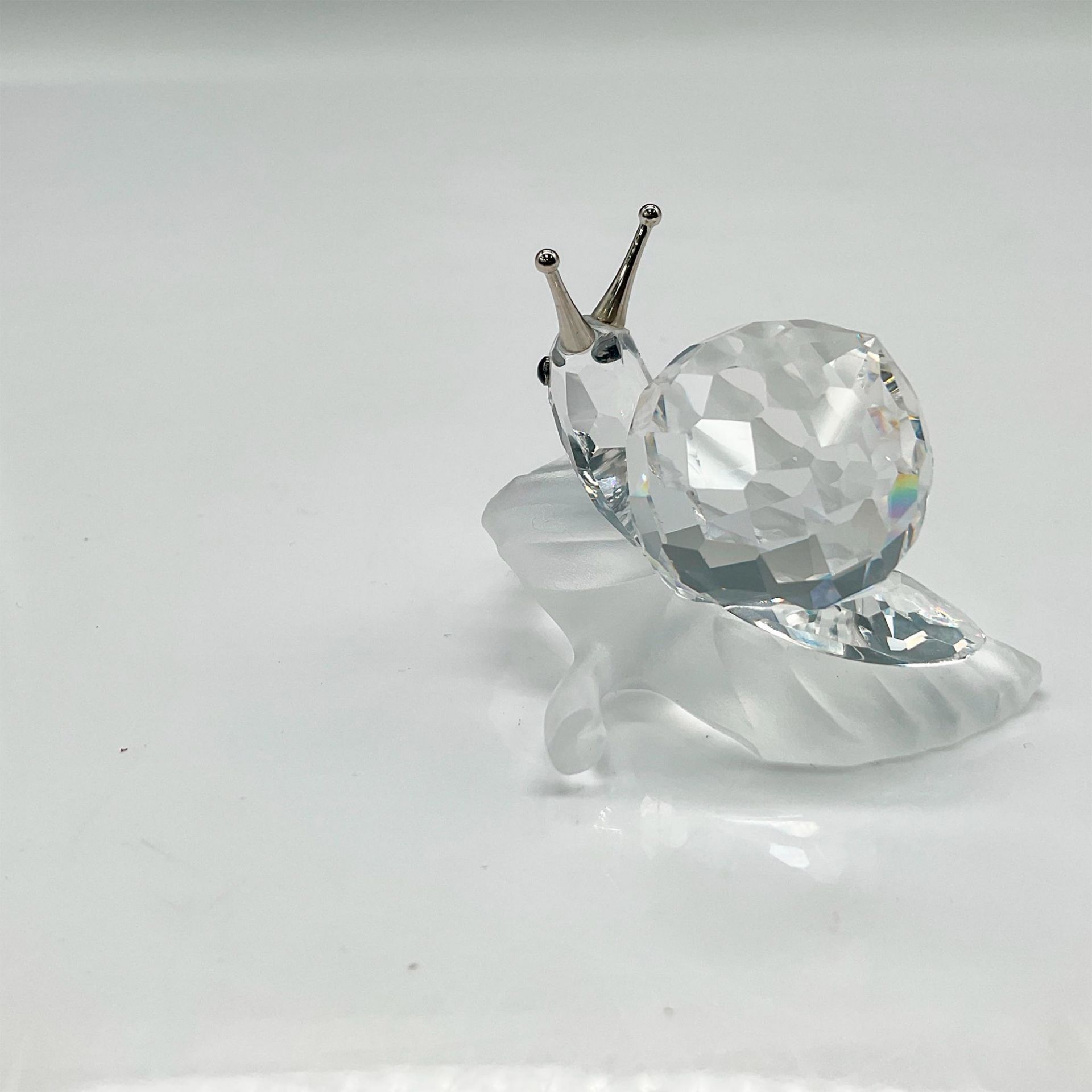 Swarovski Silver Crystal Figurine, Snail on Vine Leaf - Bild 2 aus 4