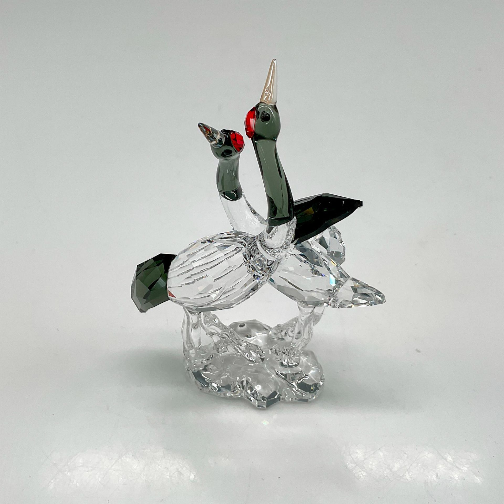 Swarovski Crystal Figurine, Red Crowned Cranes