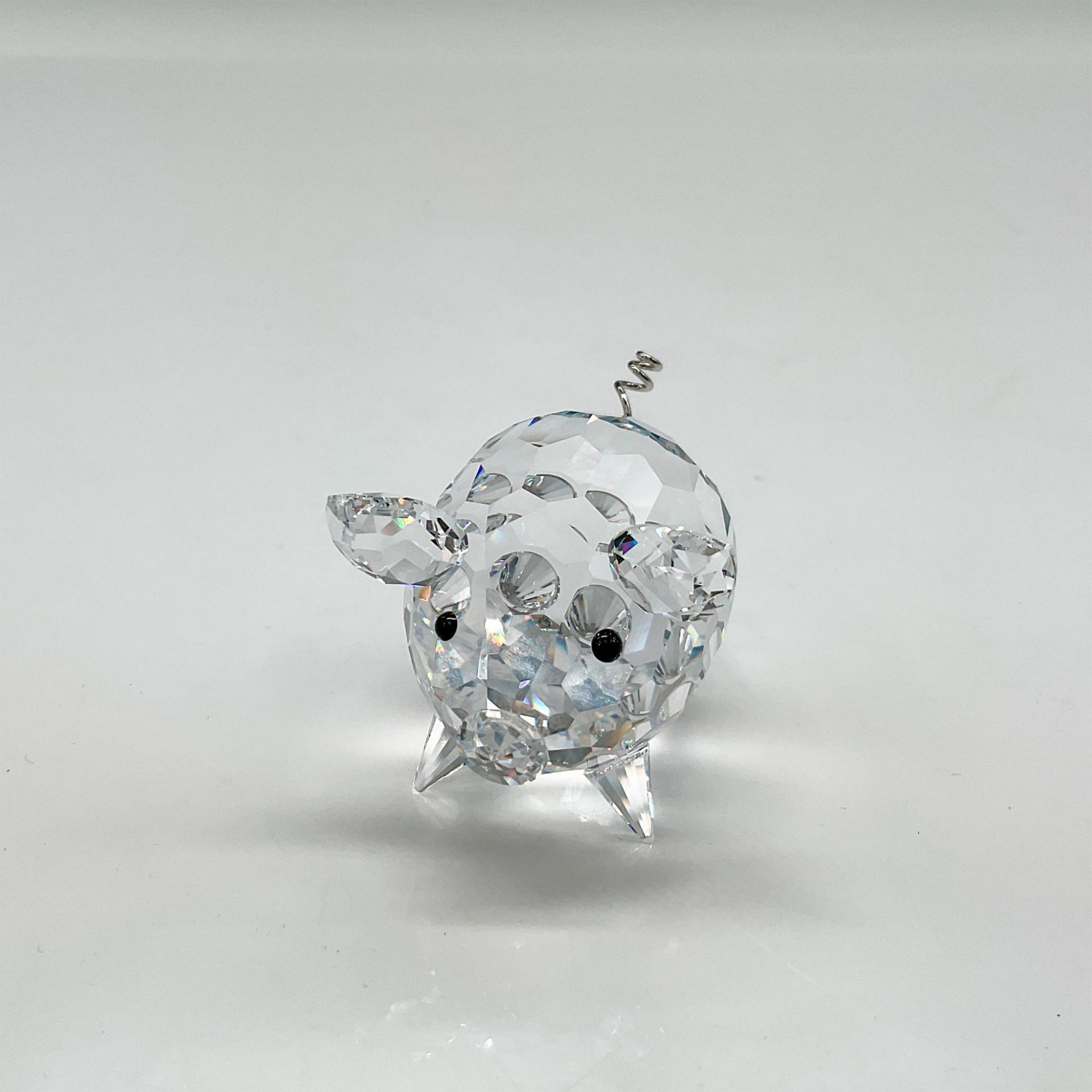 Swarovski Silver Crystal Figurine, Medium Pig