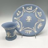 2pc Wedgwood Jasperware Decorative Plate + Cup