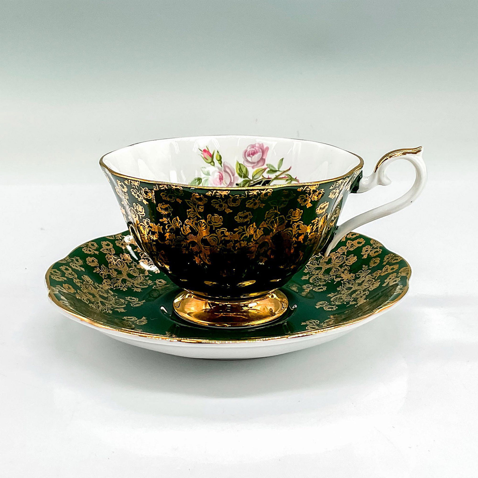 2pc Royal Albert Cup and Saucer, Evergreen Empress