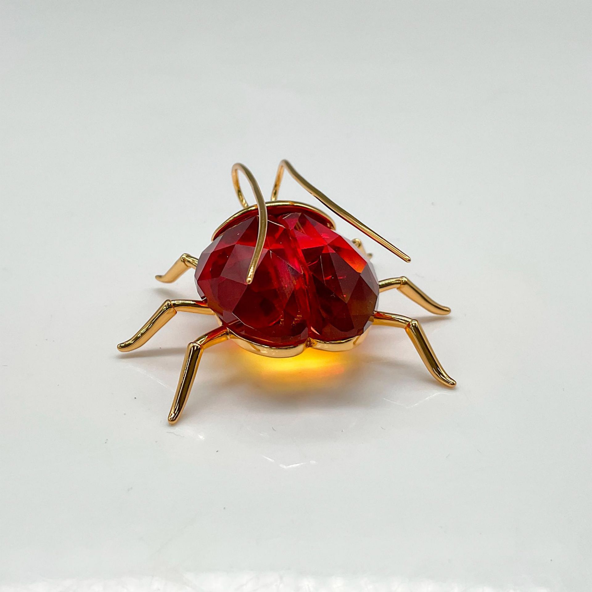 Swarovski Crystal Medium Brooch, Fire Opal Beetle - Bild 2 aus 4