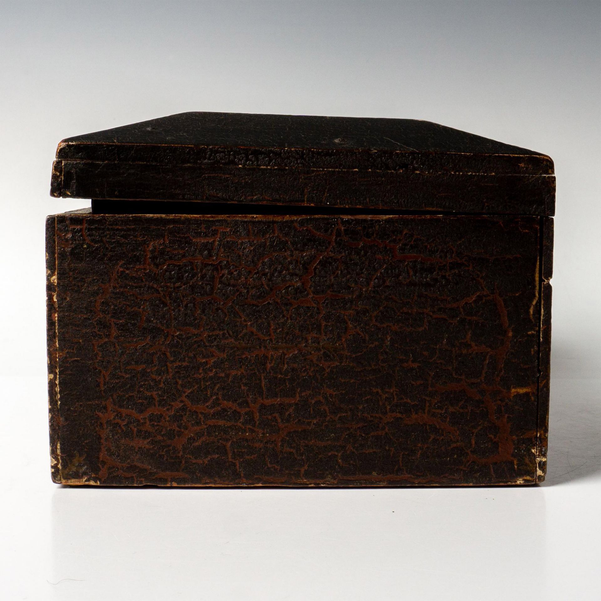 Antique Handmade Wooden Jewelry Box, Engraved Anna - Bild 3 aus 6