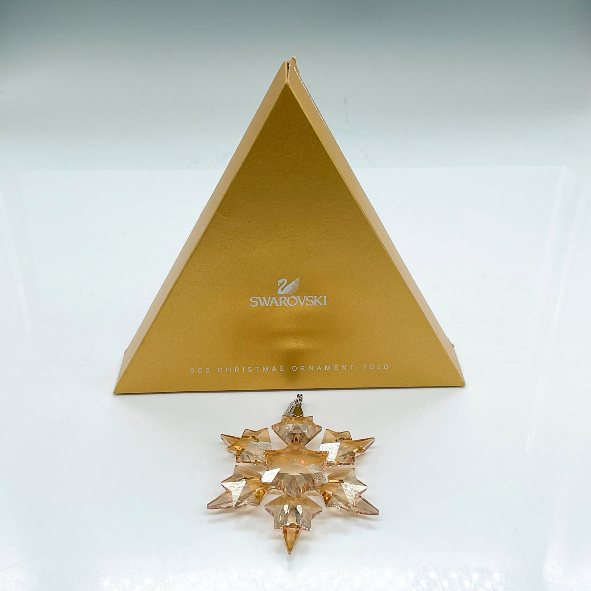 Swarovski Crystal SCS Gold Christmas Ornament 2010 - Image 3 of 3